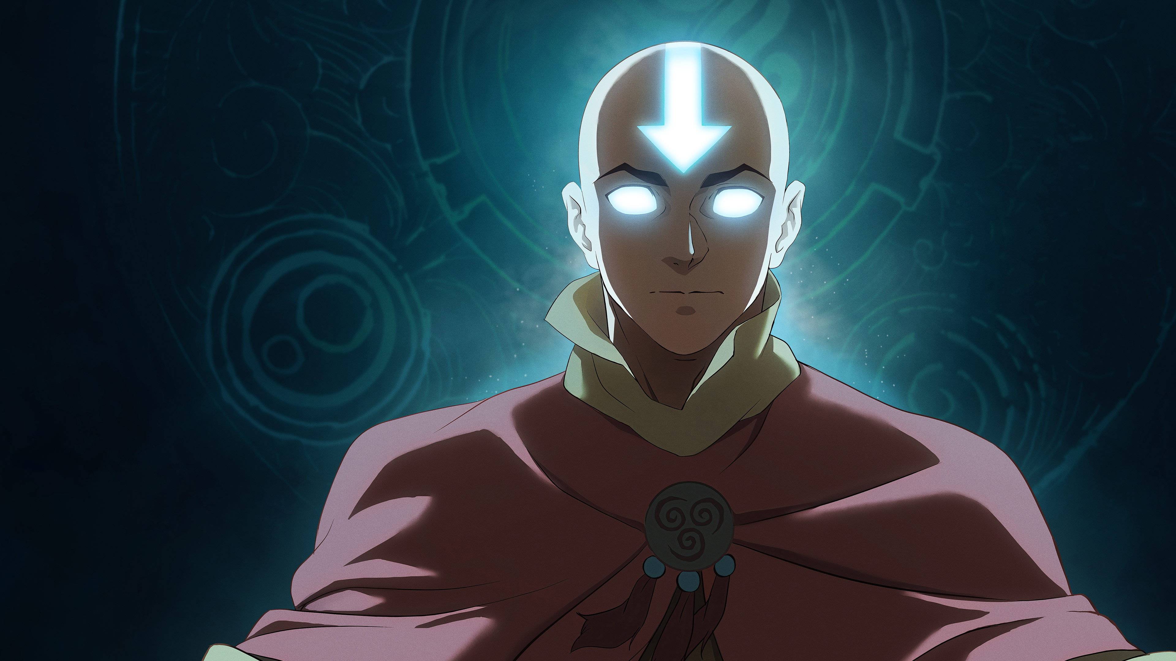 Adult Aang in the Avatar State from Avatar HD Wallpaper