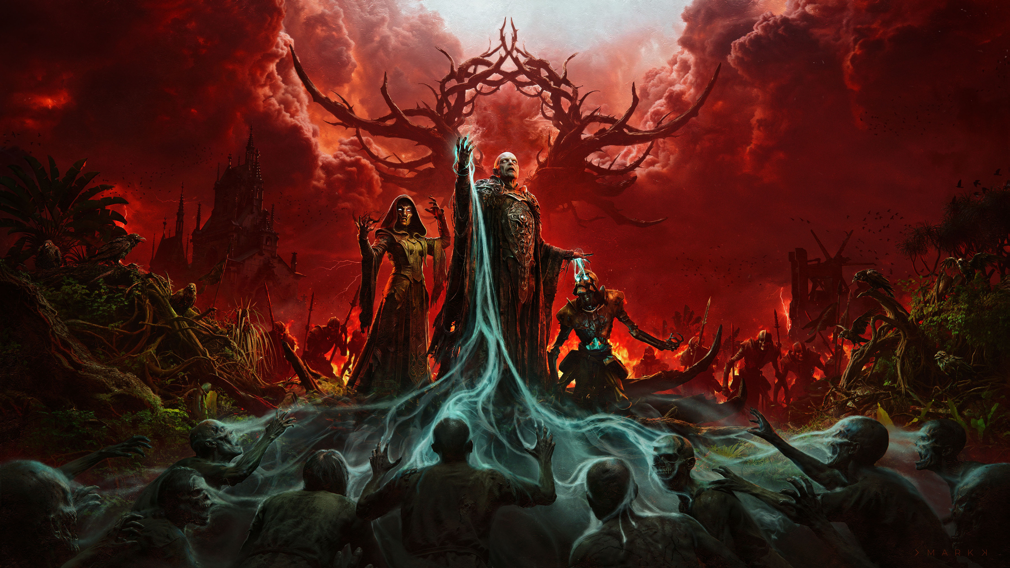 Diablo IV Necromancer Raising the Undead HD Wallpaper