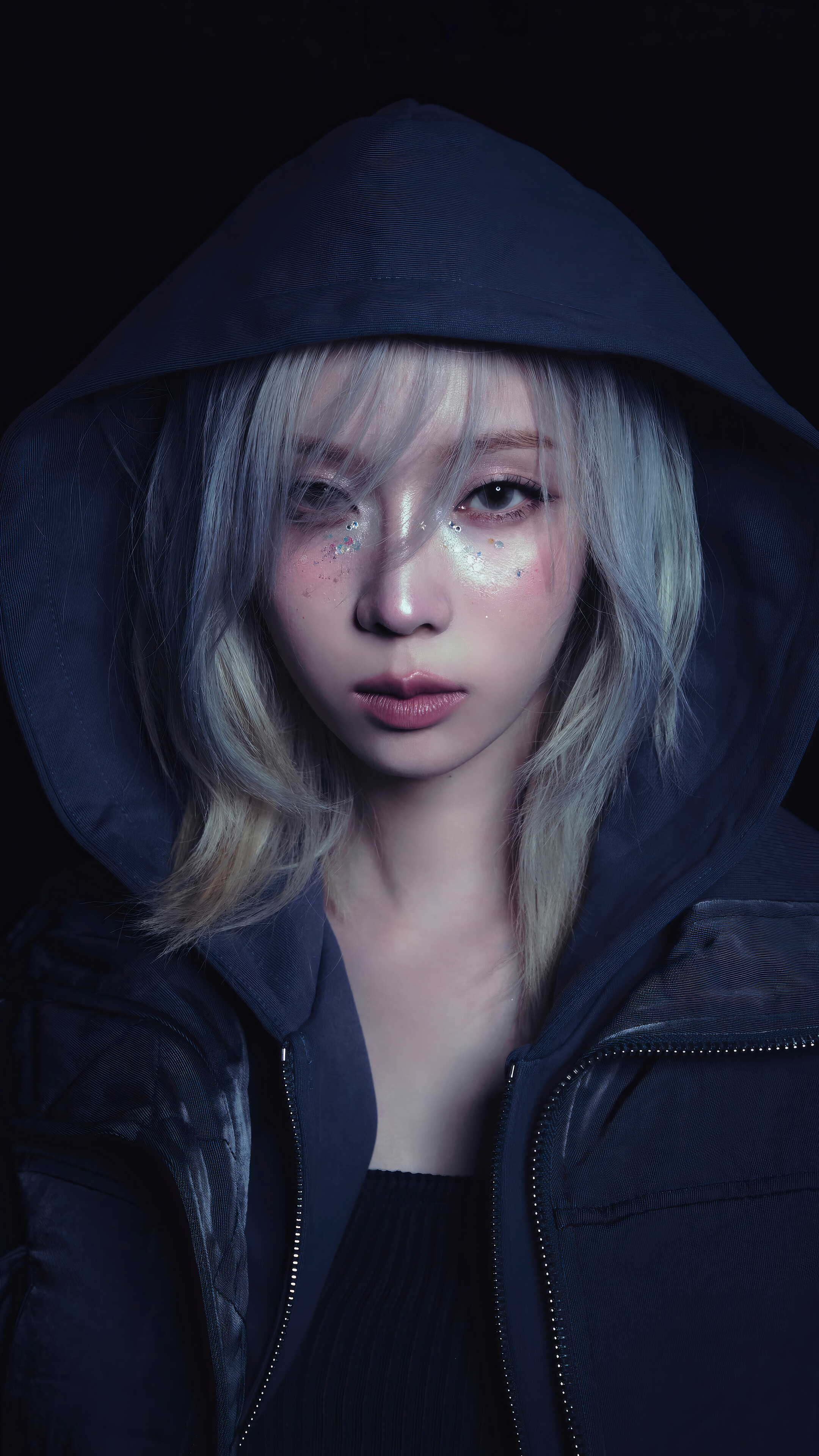 Winter of aespa in Dark Hooded Jacket HD Wallpaper
