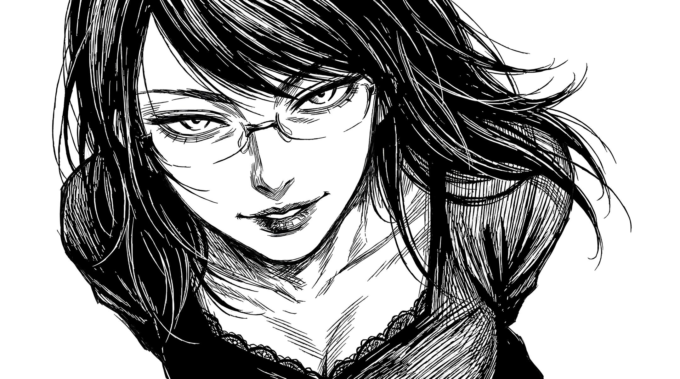 Rize Kamishiro from Tokyo Ghoul Manga Illustration HD Wallpaper