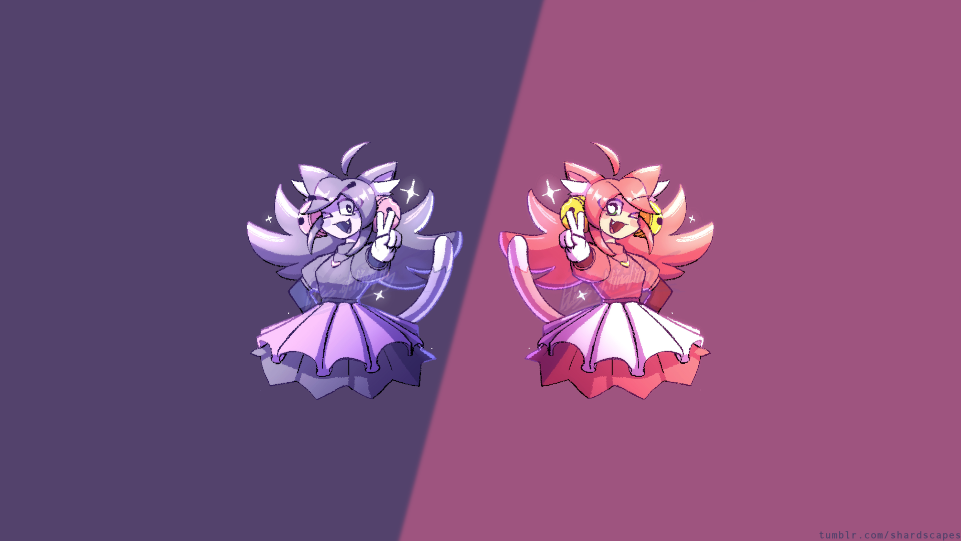 Mad Mew Mew from Undertale Dual Color Illustration HD Wallpaper