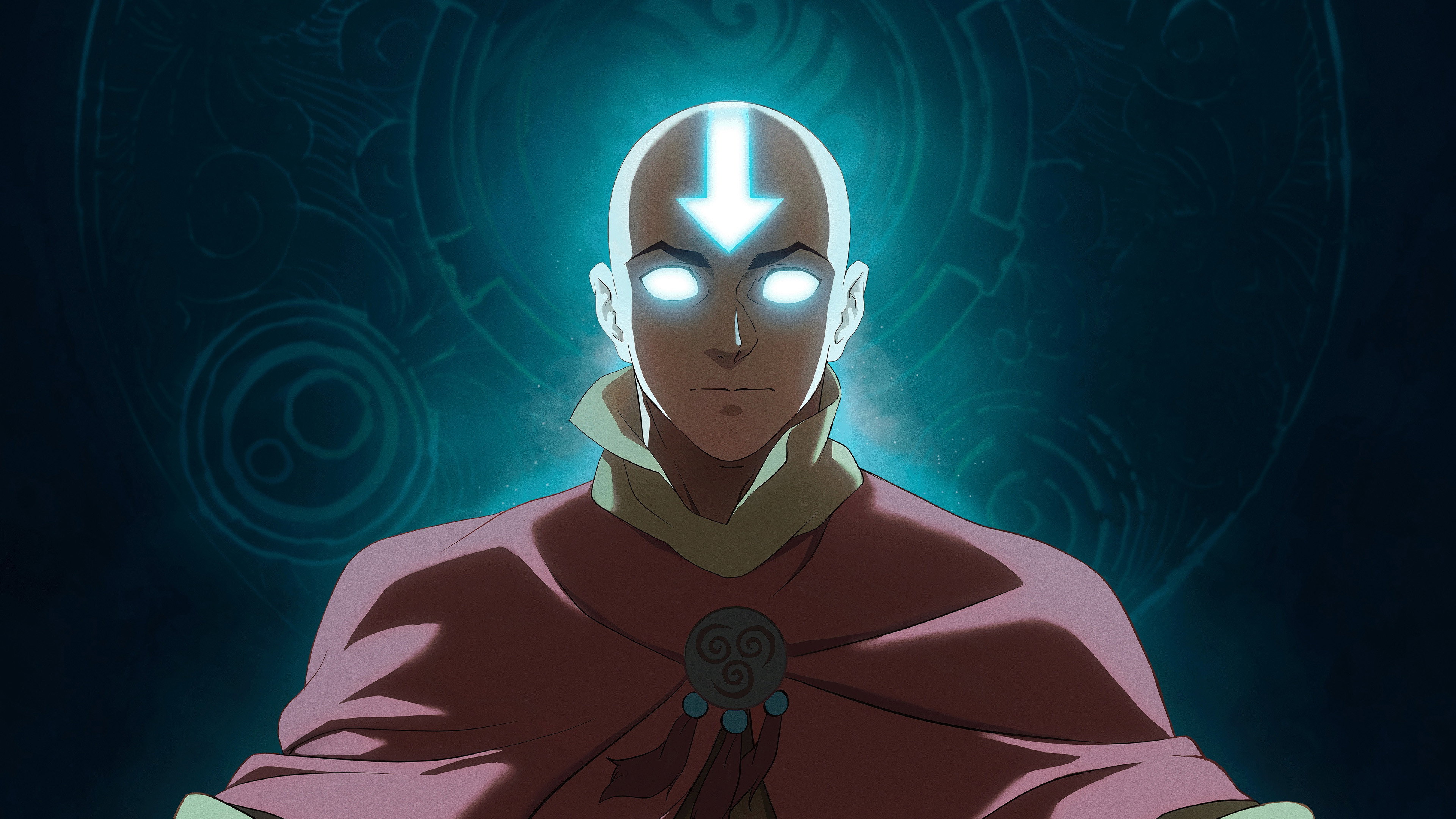Adult Aang in Avatar State from Avatar The Last Airbender HD Wallpaper