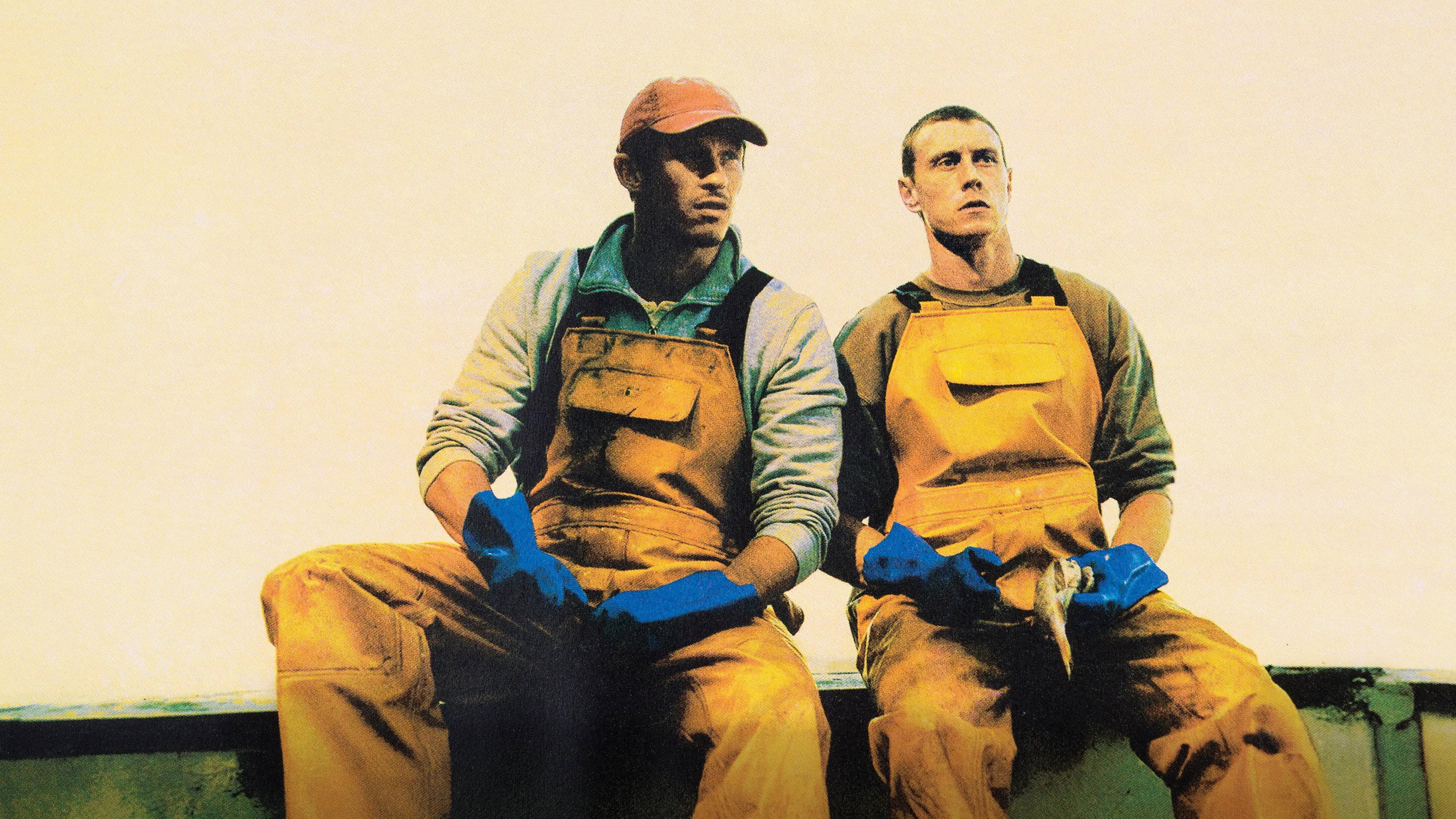 Two fishermen in yellow overalls from Rose of Nevada HD Wallpaper