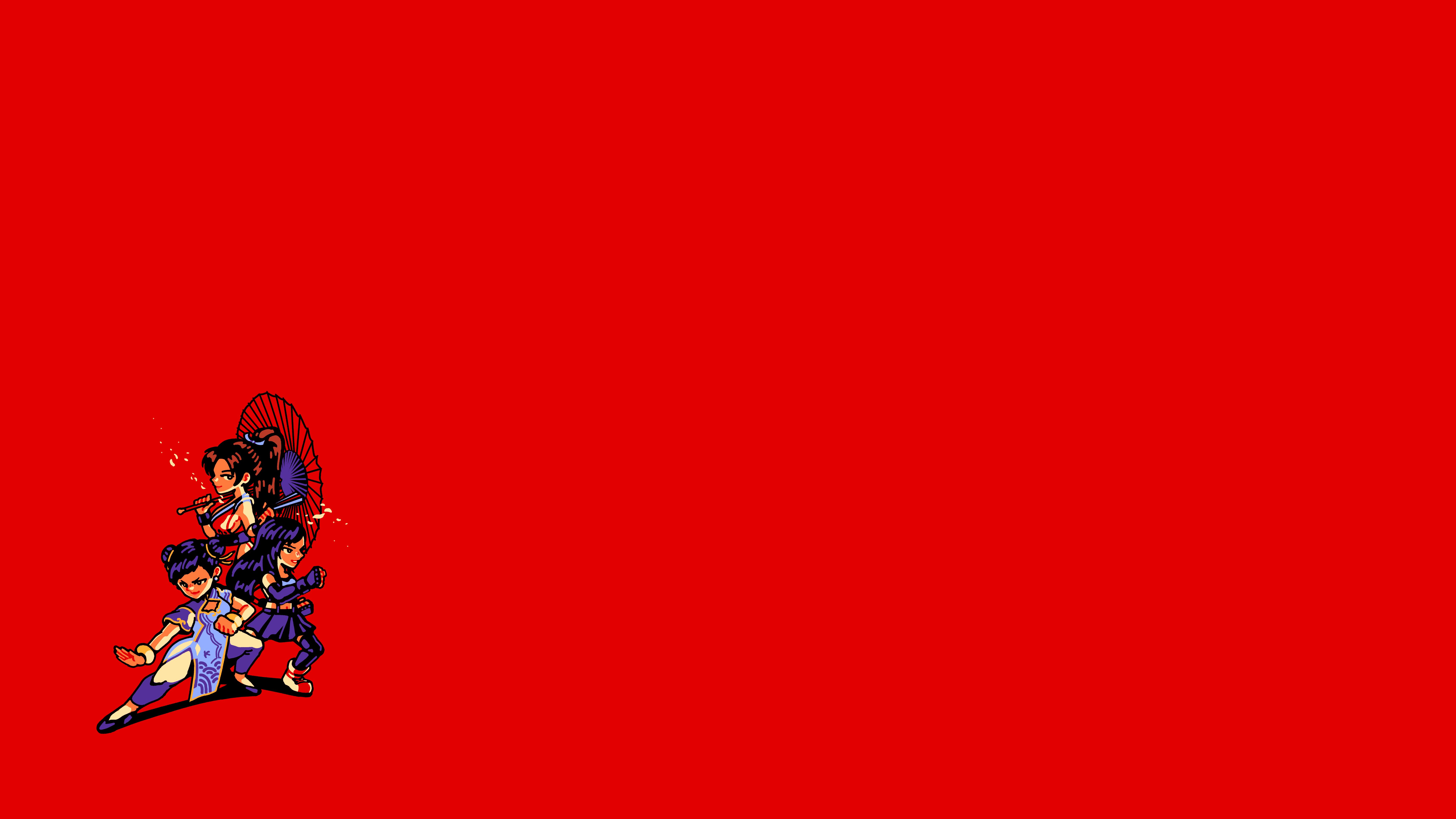 Chun-Li, Mai Shiranui, and Athena Asamiya from Capcom and SNK HD Wallpaper