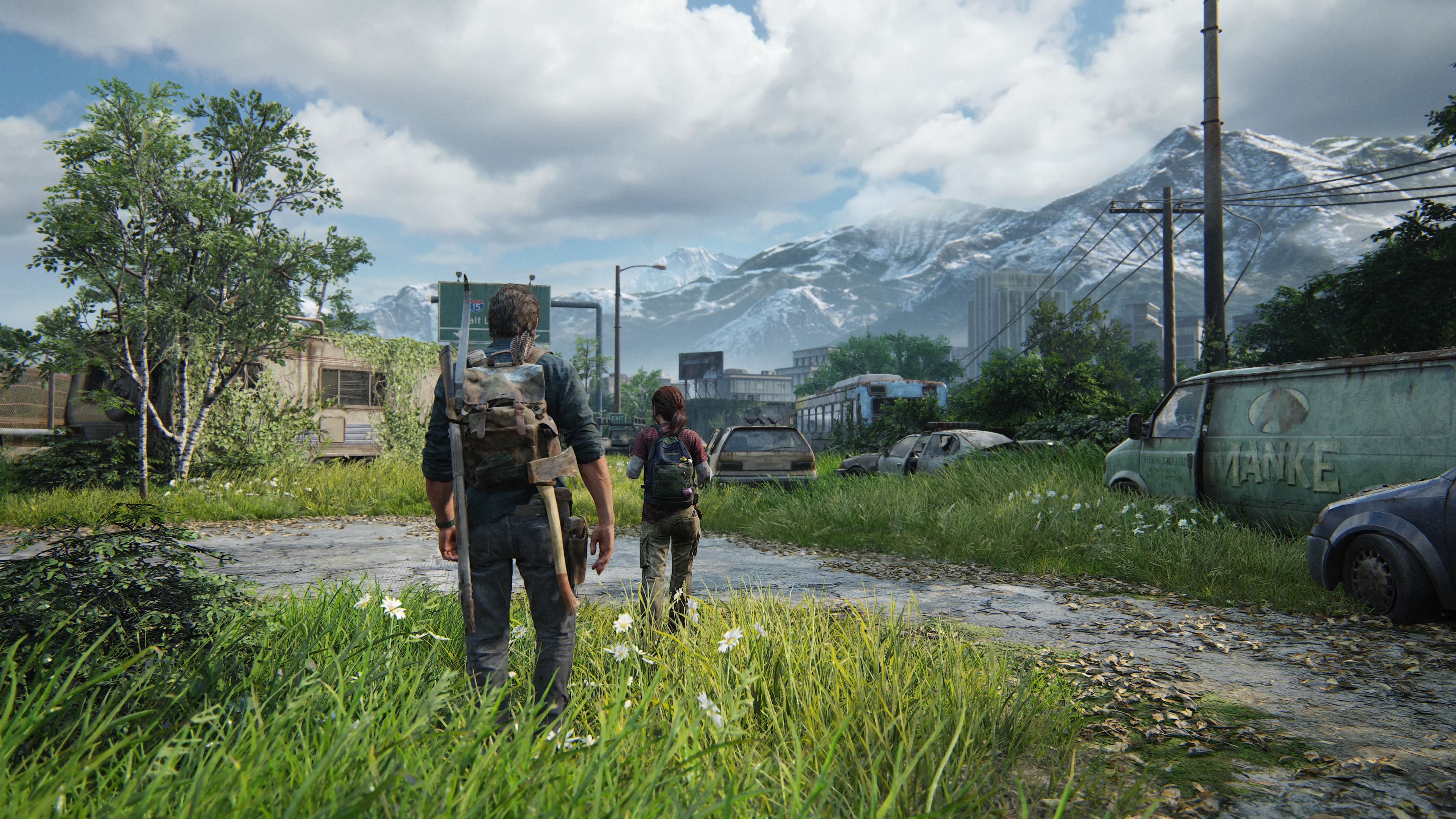 Joel and Ellie walking in The Last of Us HD Wallpaper