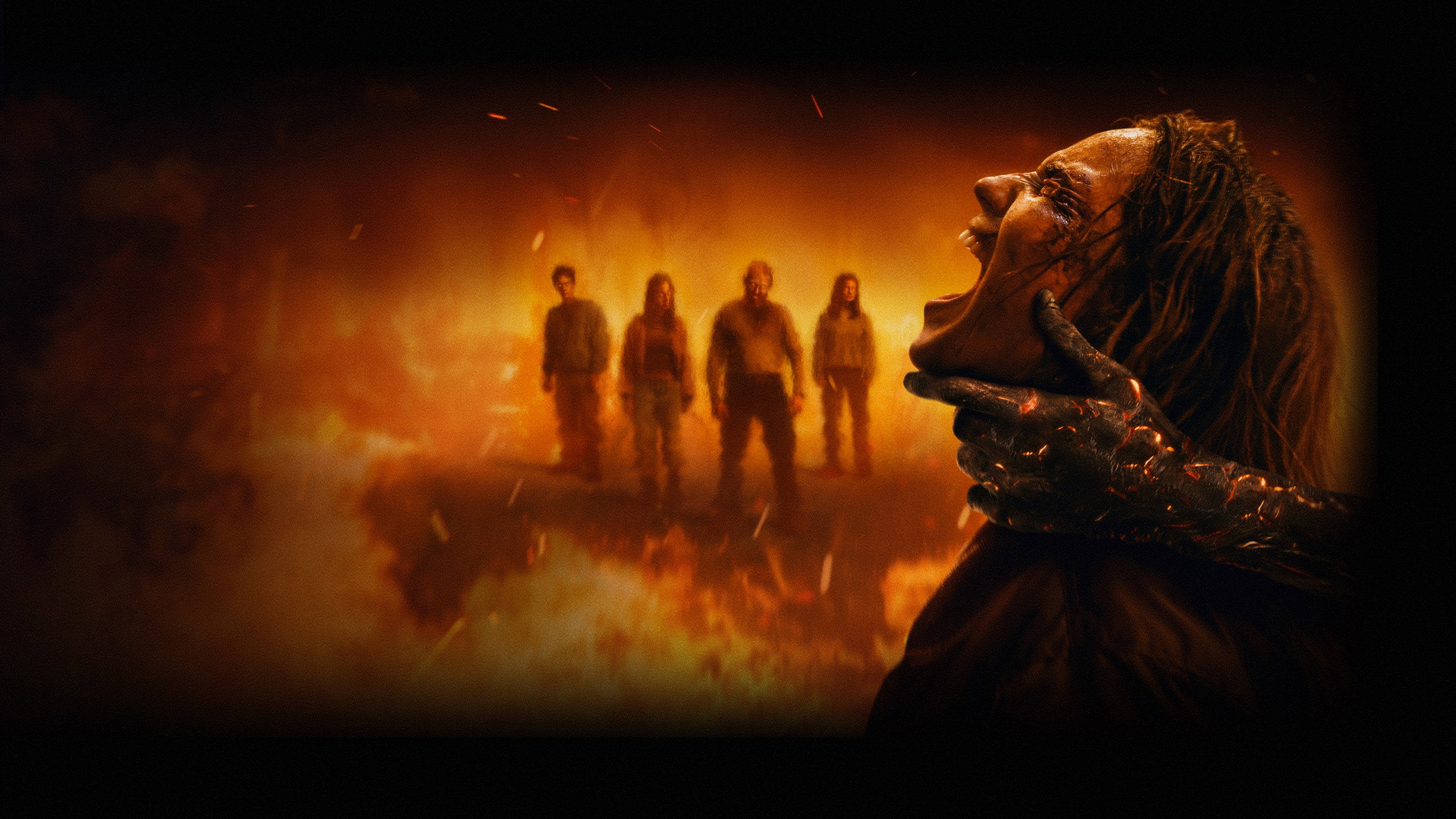 Screaming person choked by a demonic hand in Evil Dead Burn HD Wallpaper