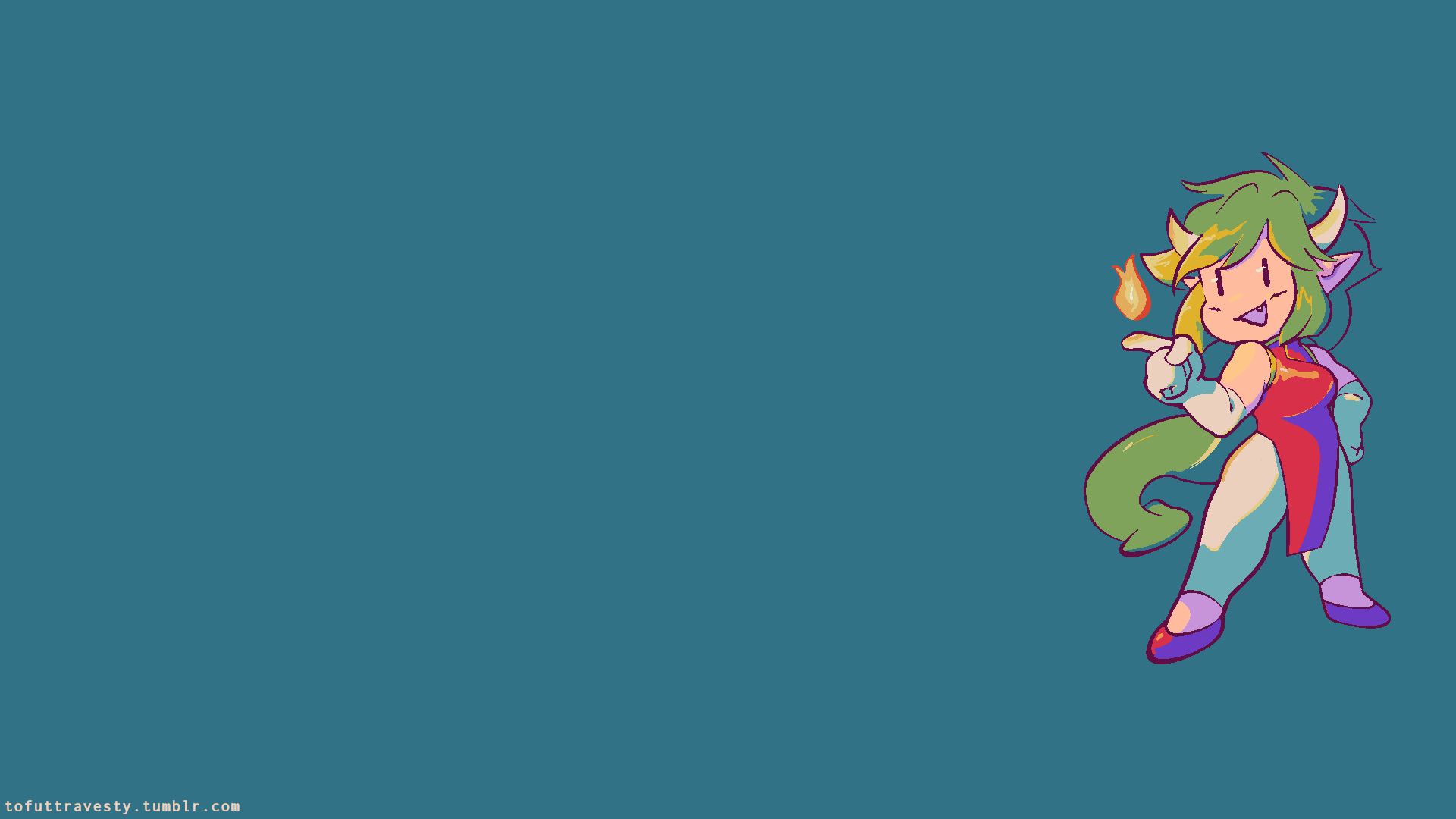 Draco Centauros from Puyo Puyo Minimalist Art HD Wallpaper
