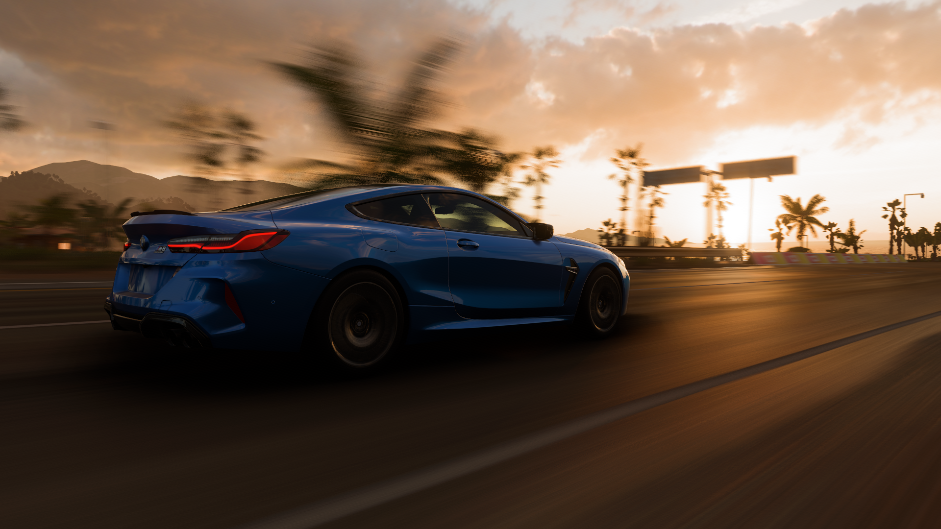 Blue BMW M8 Coupe in Forza Horizon 5 HD Wallpaper