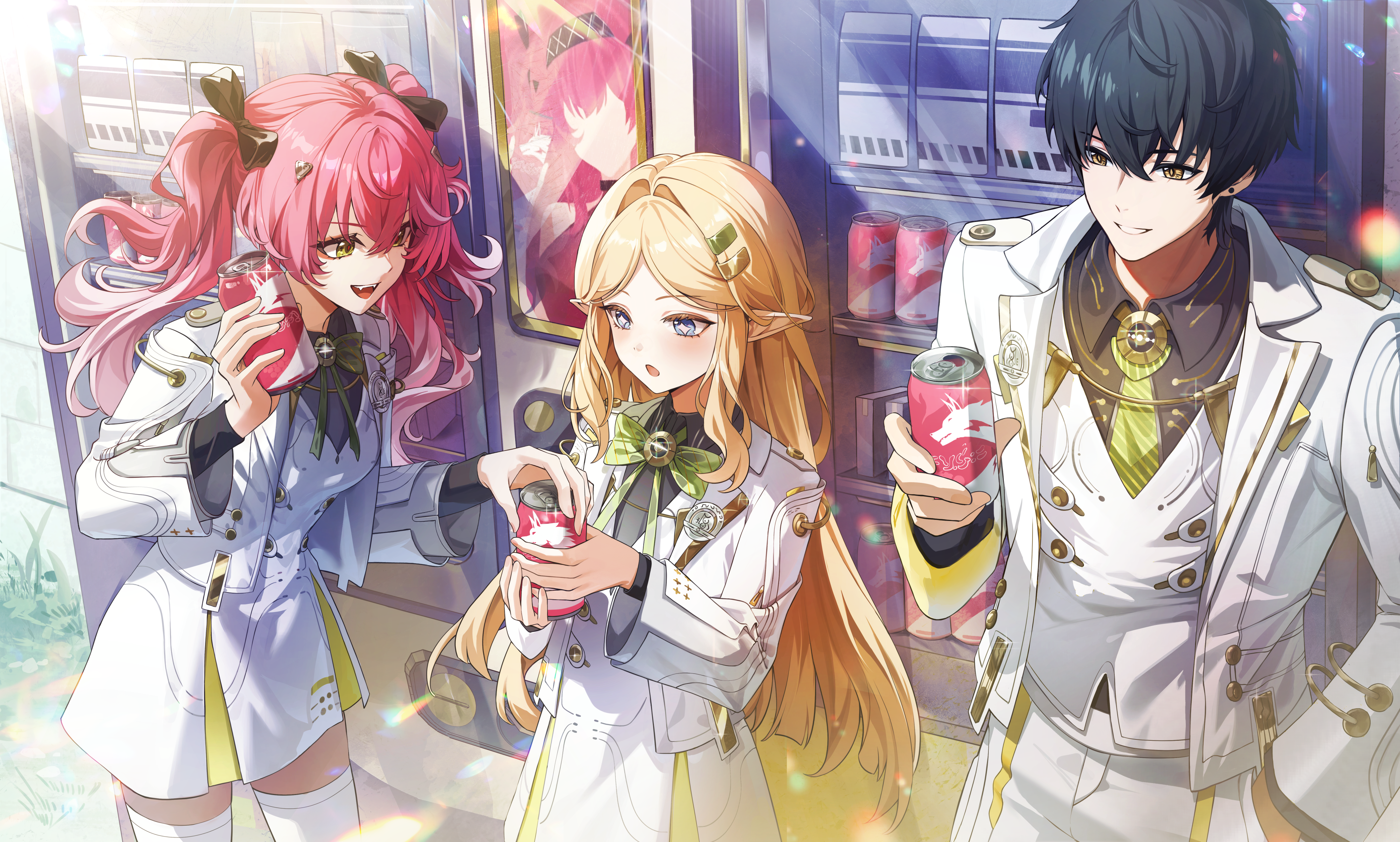 Zenkibo Tengu, Hodur, and Admin from Aether Gazer HD Wallpaper