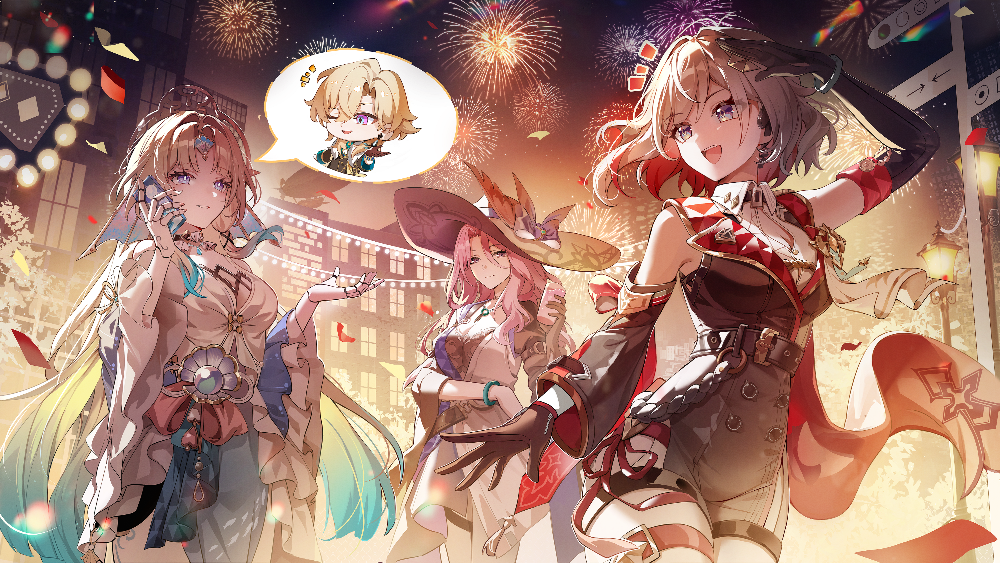 Robin, Jade, and Topaz from Honkai Star Rail HD Wallpaper