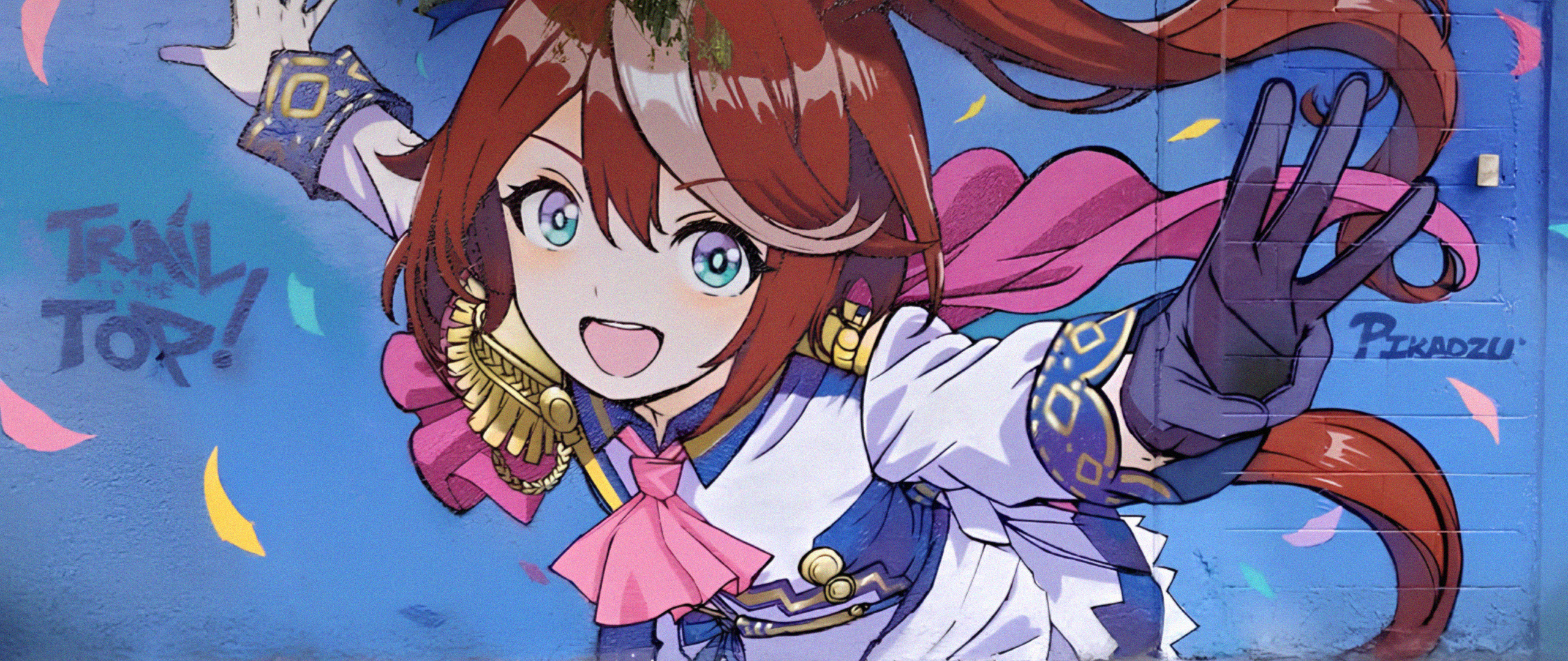 Tokai Teio Mural from Uma Musume Pretty Derby HD Wallpaper