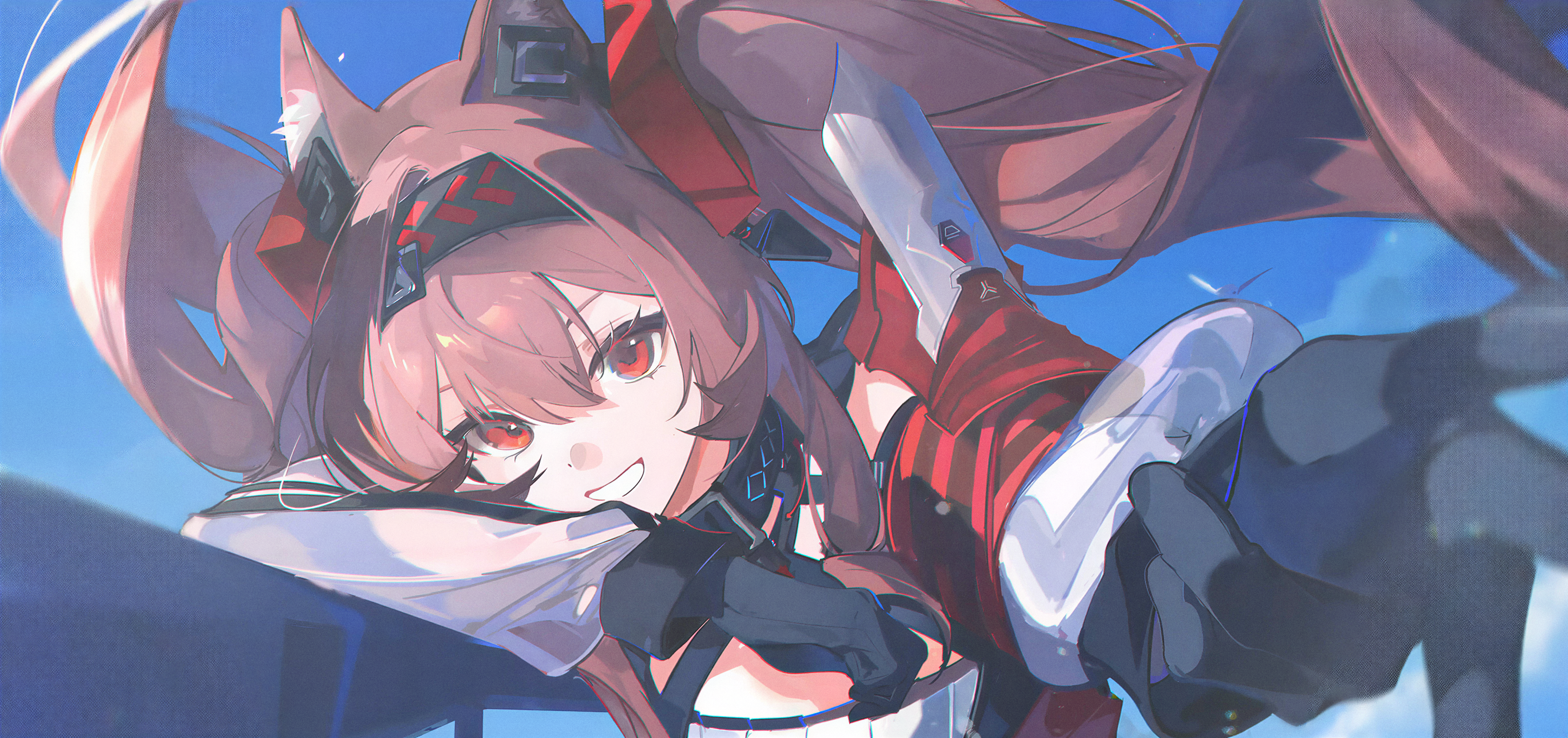 Angelina from Arknights Reaching Out HD Wallpaper
