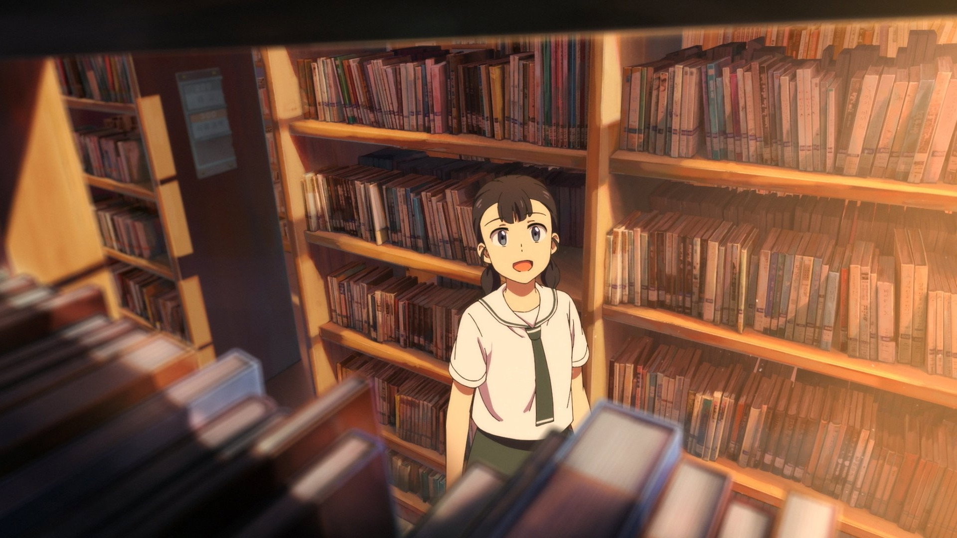 Sori Lee in a library from Your Letter HD Wallpaper