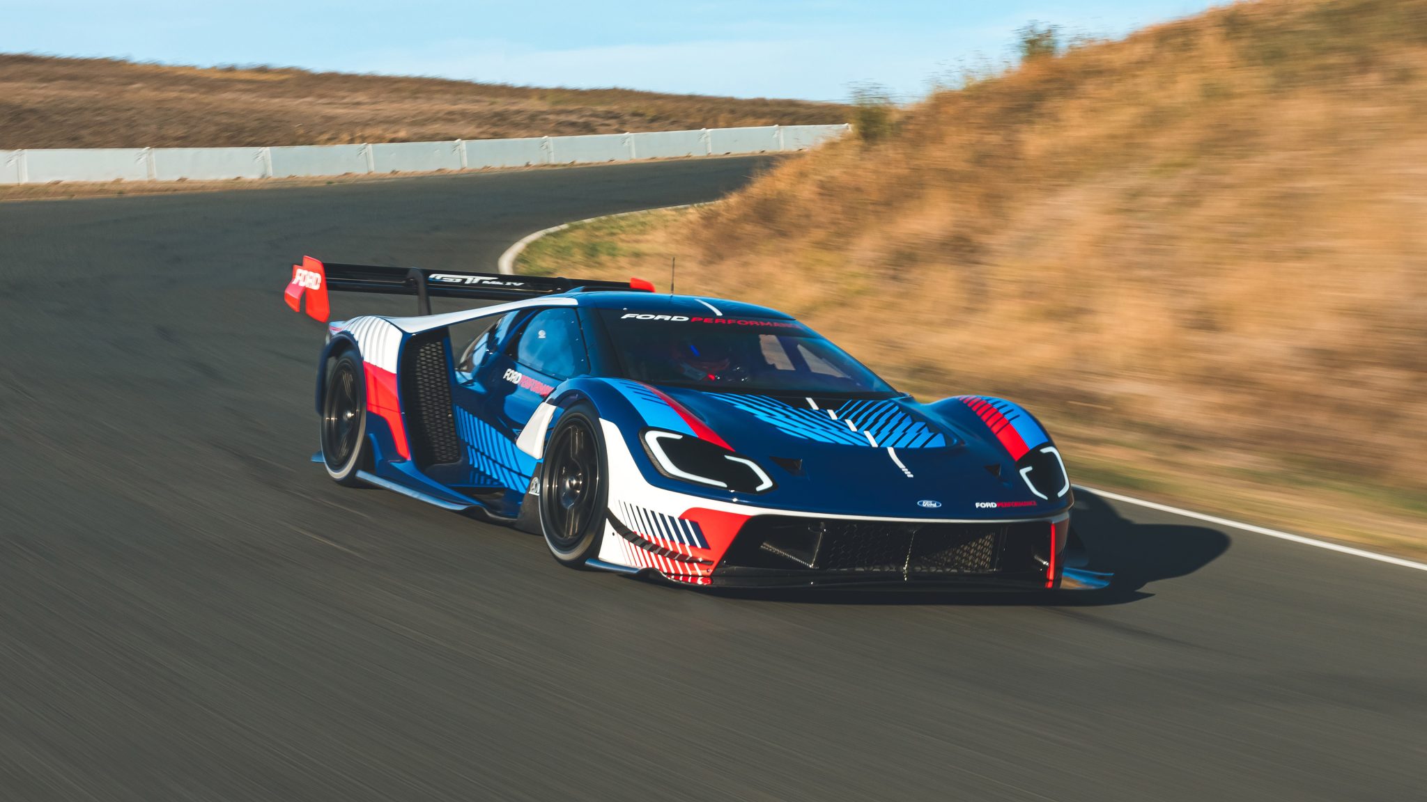 2023 Ford GT Mk IV on Racetrack HD Wallpaper