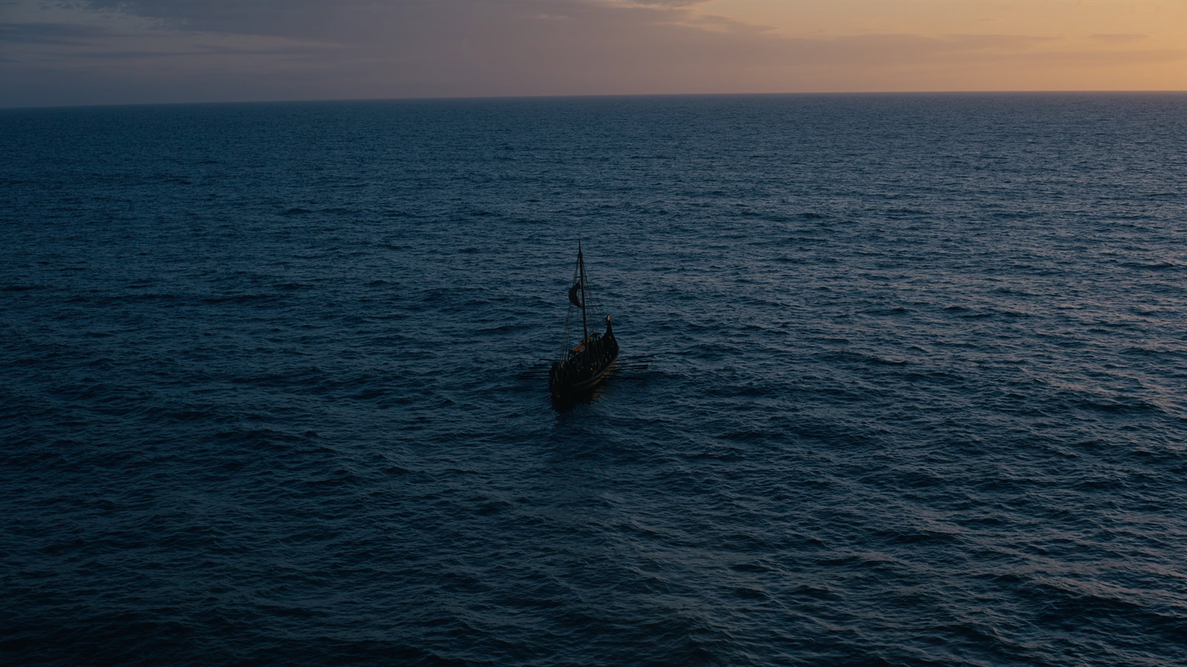 Ancient Greek ship on the ocean in The Odyssey HD Wallpaper