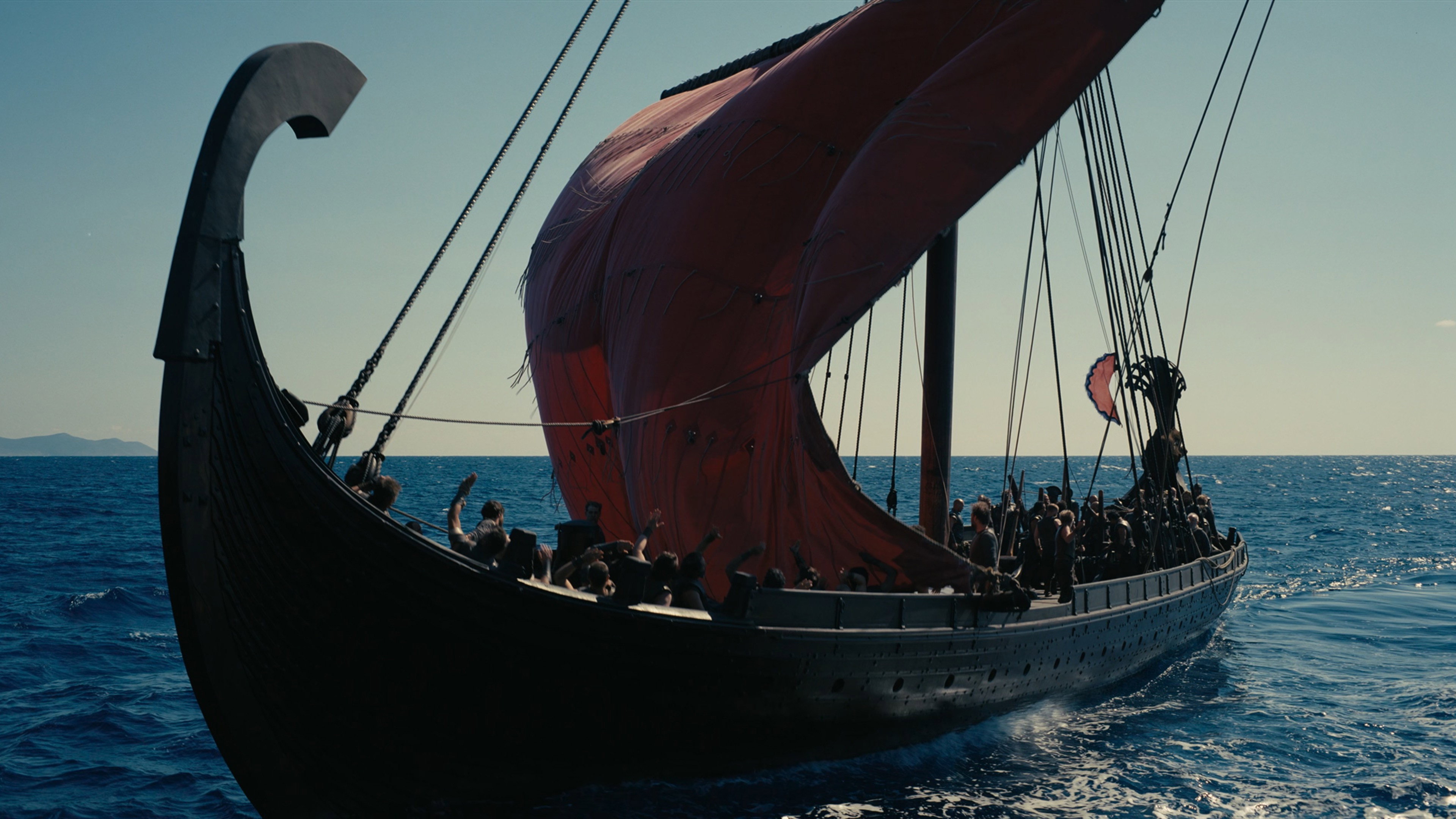 Odysseus's Ship Sailing in The Odyssey HD Wallpaper
