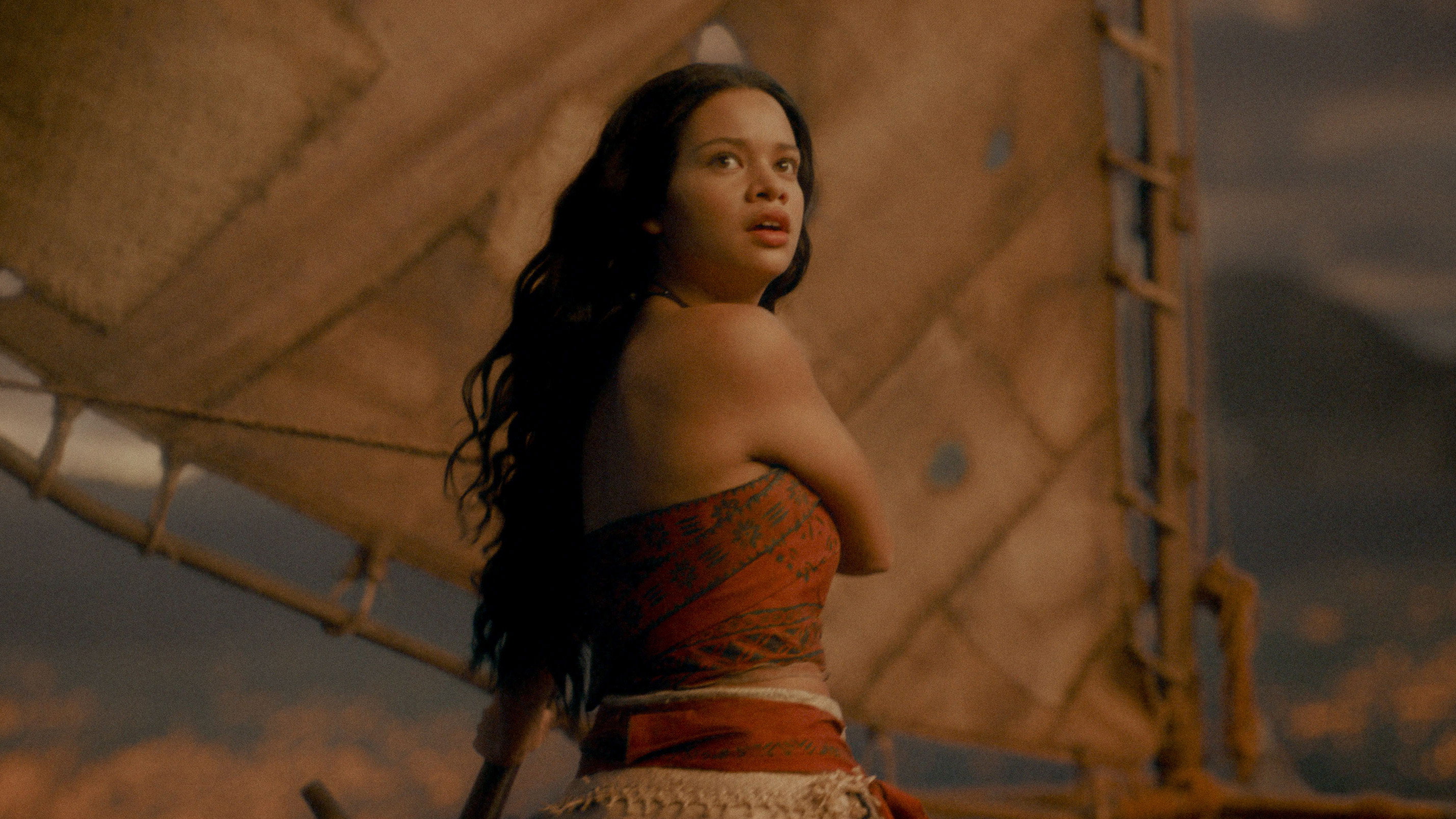 Catherine Laga'aia as Moana in Live-Action Moana HD Wallpaper
