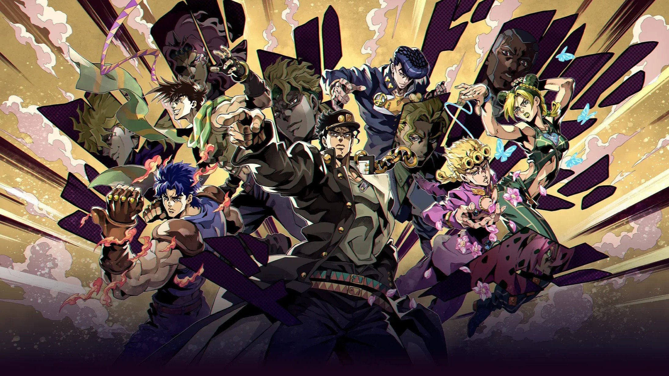 JoJo's Bizarre Adventure Joestars and Villains Group Art HD Wallpaper
