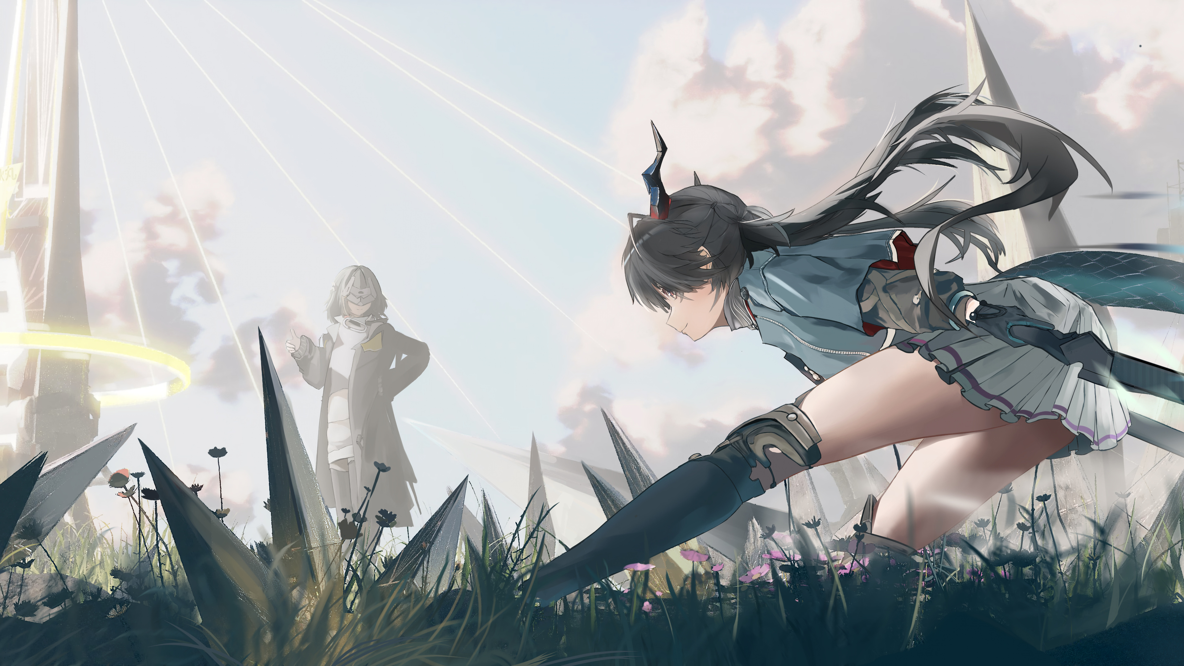 Ch'en and the Doctor from Arknights HD Wallpaper