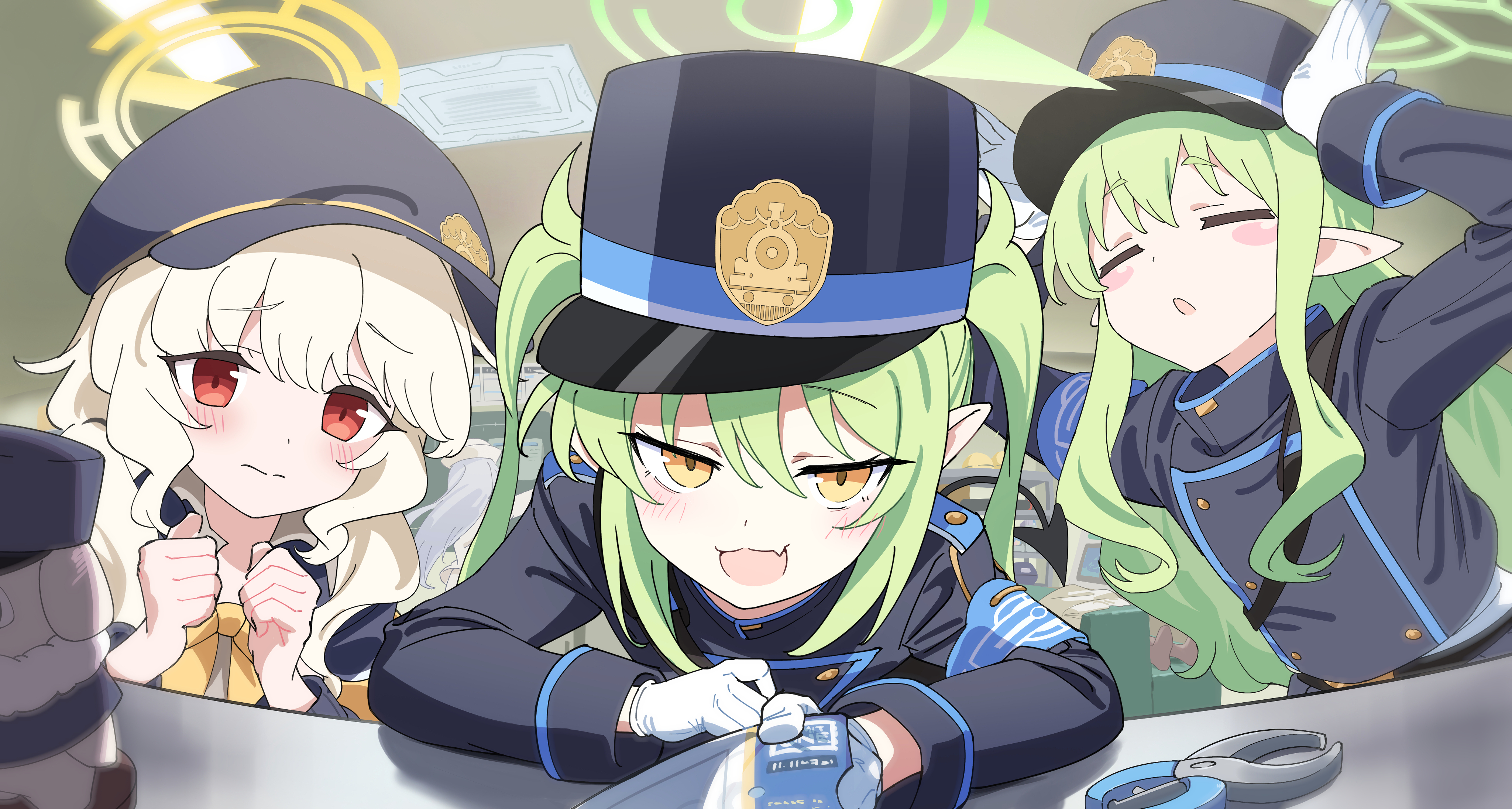 Kokona, Hikari, and Nozomi from Blue Archive HD Wallpaper