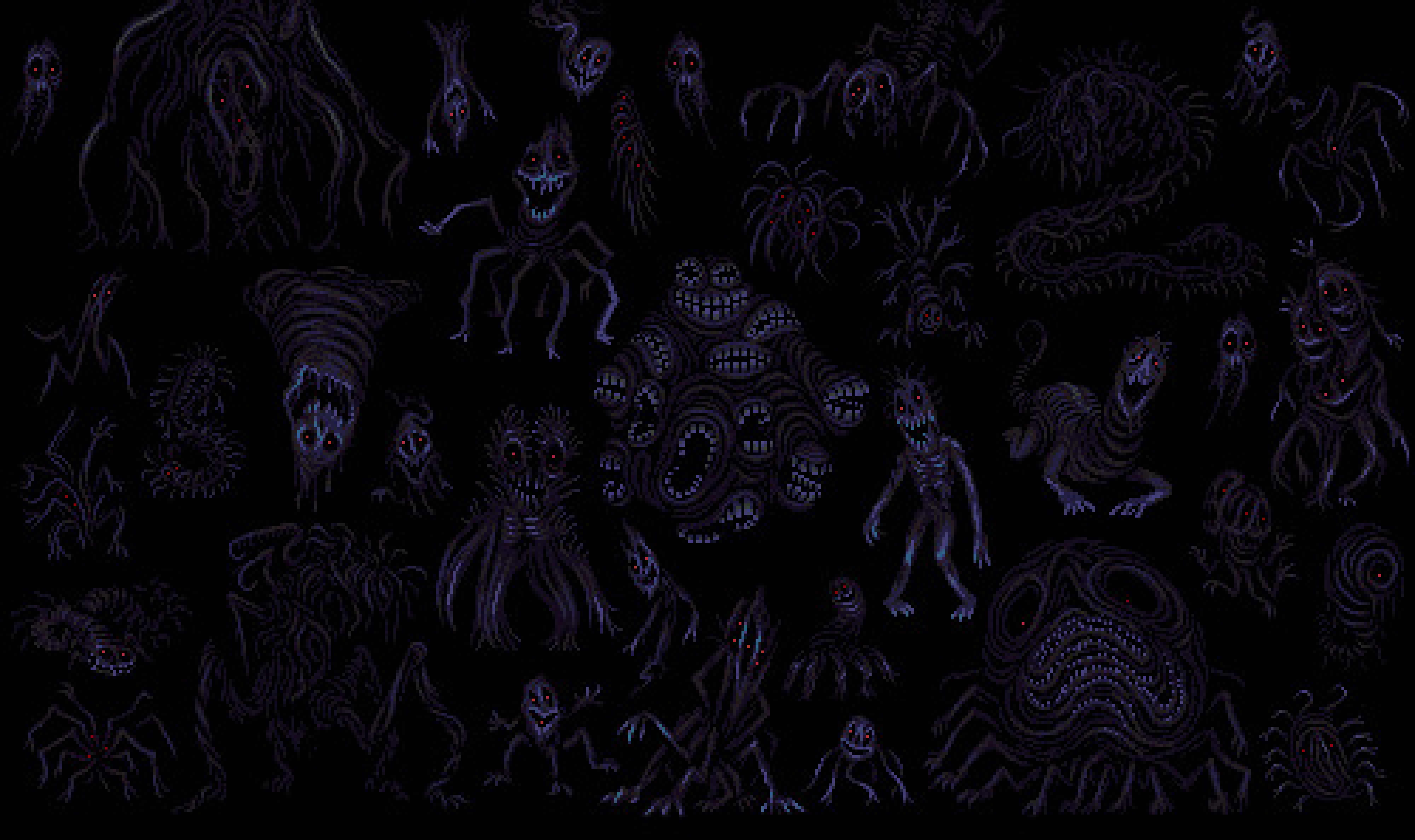 Various Something Entities and Phobias from OMORI HD Wallpaper