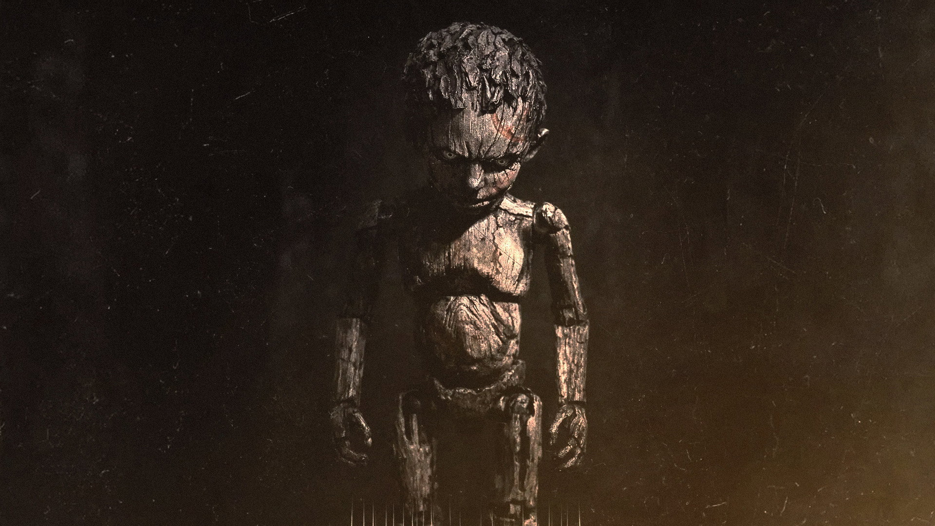 Creepy wooden puppet Pinocchio from Pinocchio: Unstrung HD Wallpaper