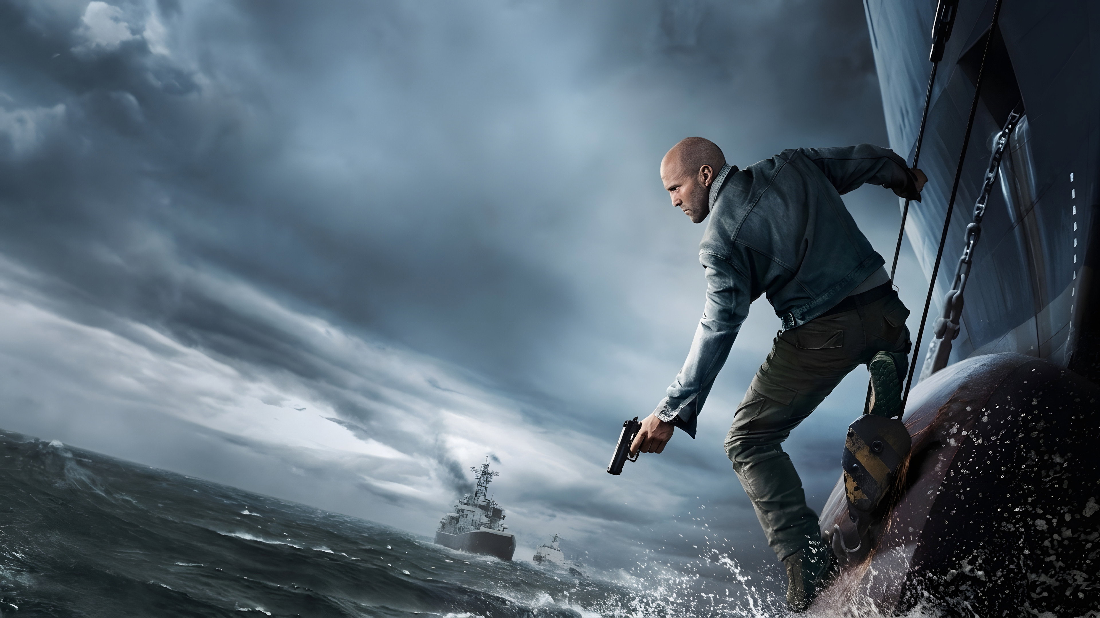 Jason Statham as Cole Reed in Mutiny HD Wallpaper
