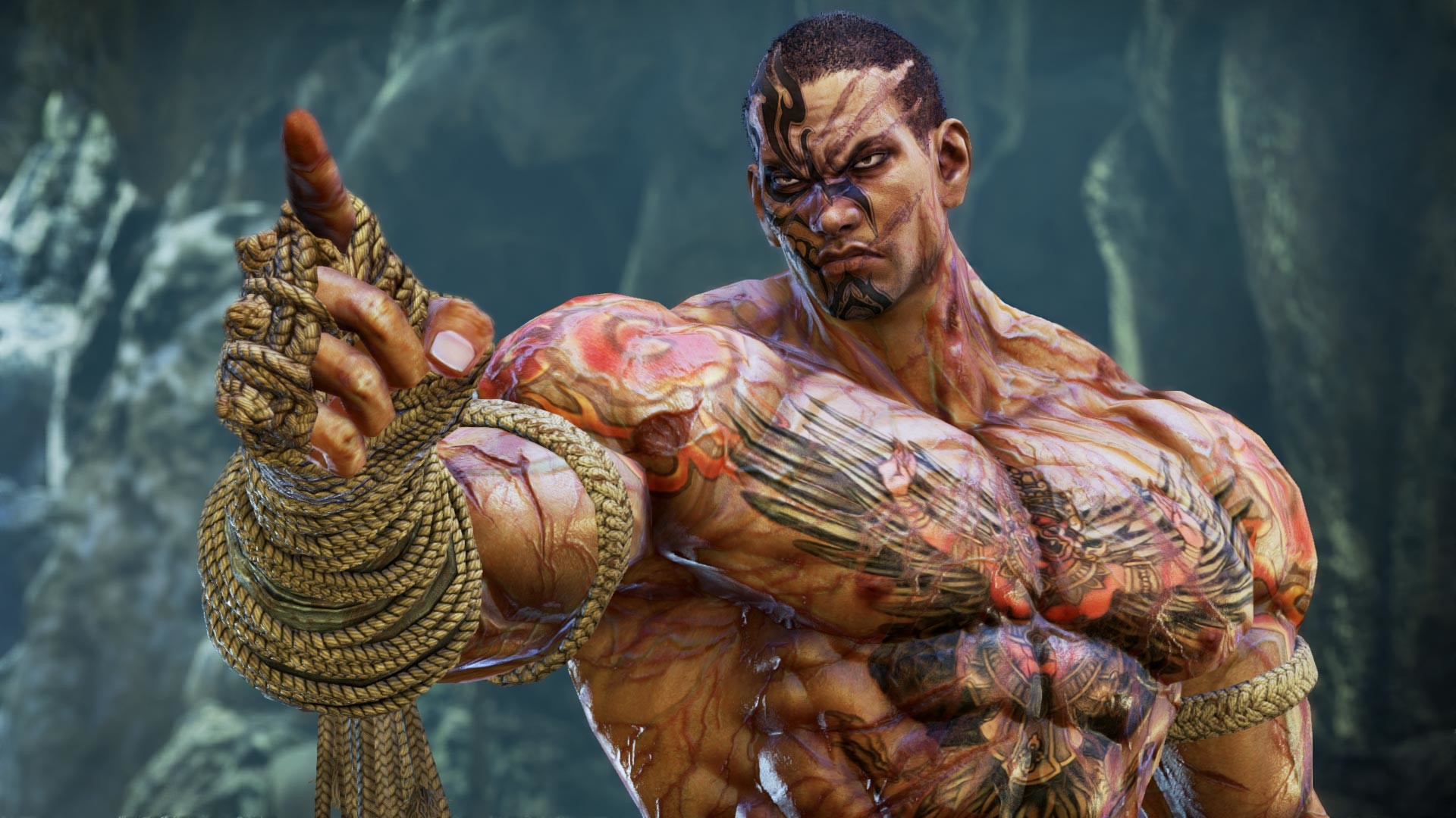 Fahkumram from Tekken 7 pointing forward HD Wallpaper