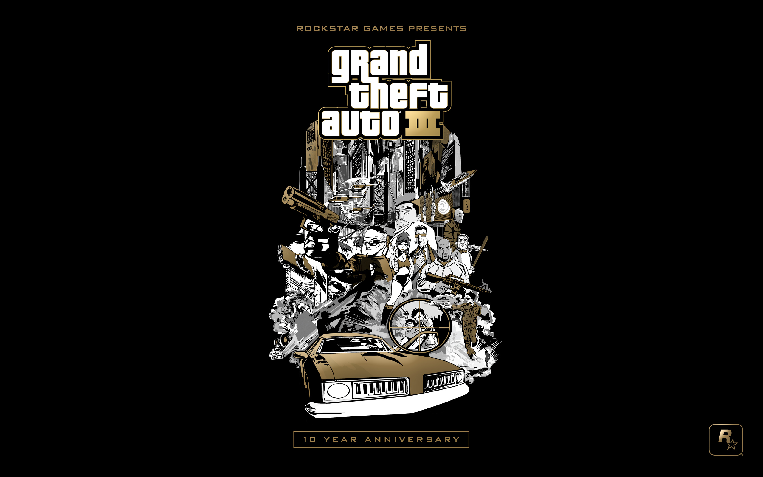Grand Theft Auto III 10 Year Anniversary Artwork HD Wallpaper