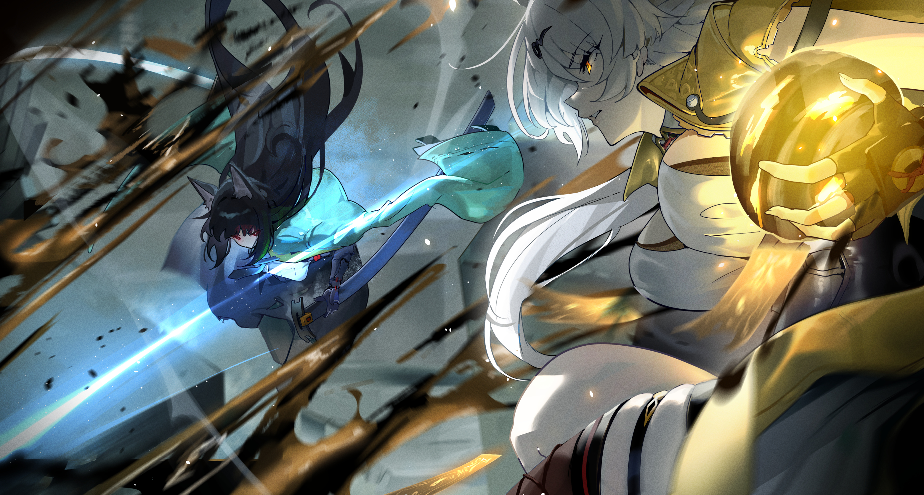 Texas and Lappland from Arknights HD Wallpaper