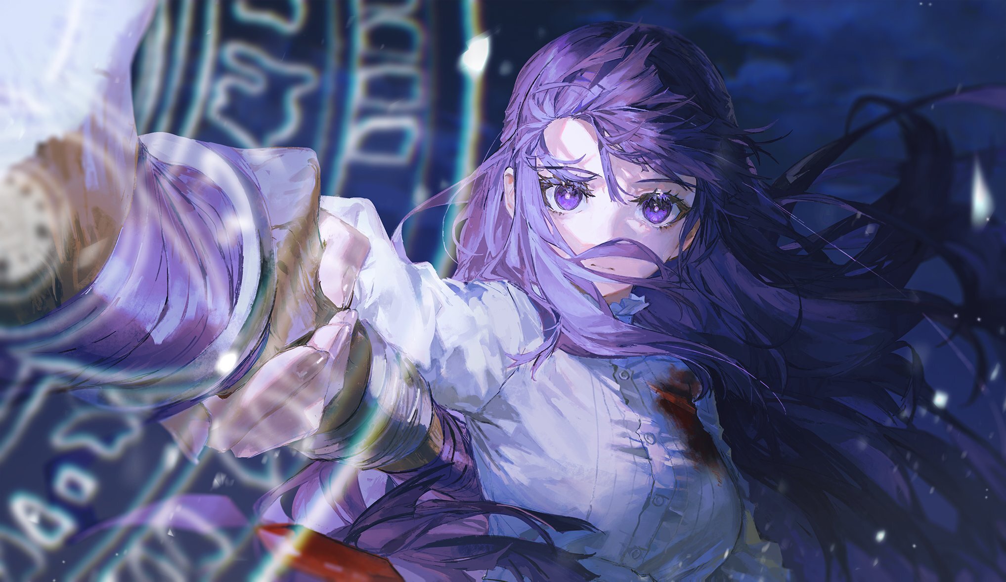 Fern from Frieren Beyond Journey's End Casting Magic HD Wallpaper