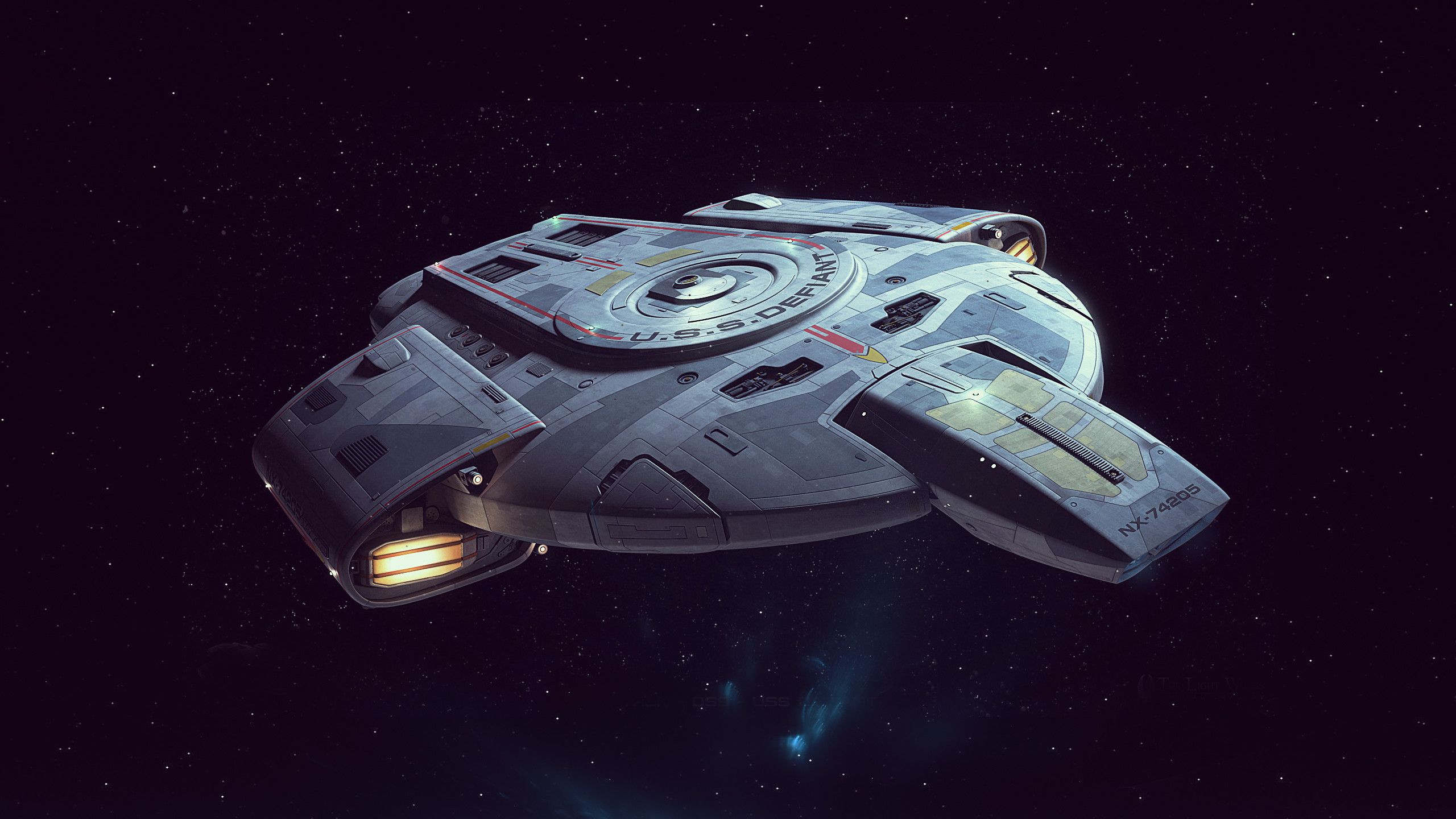 U.S.S. Defiant Starship from Star Trek HD Wallpaper