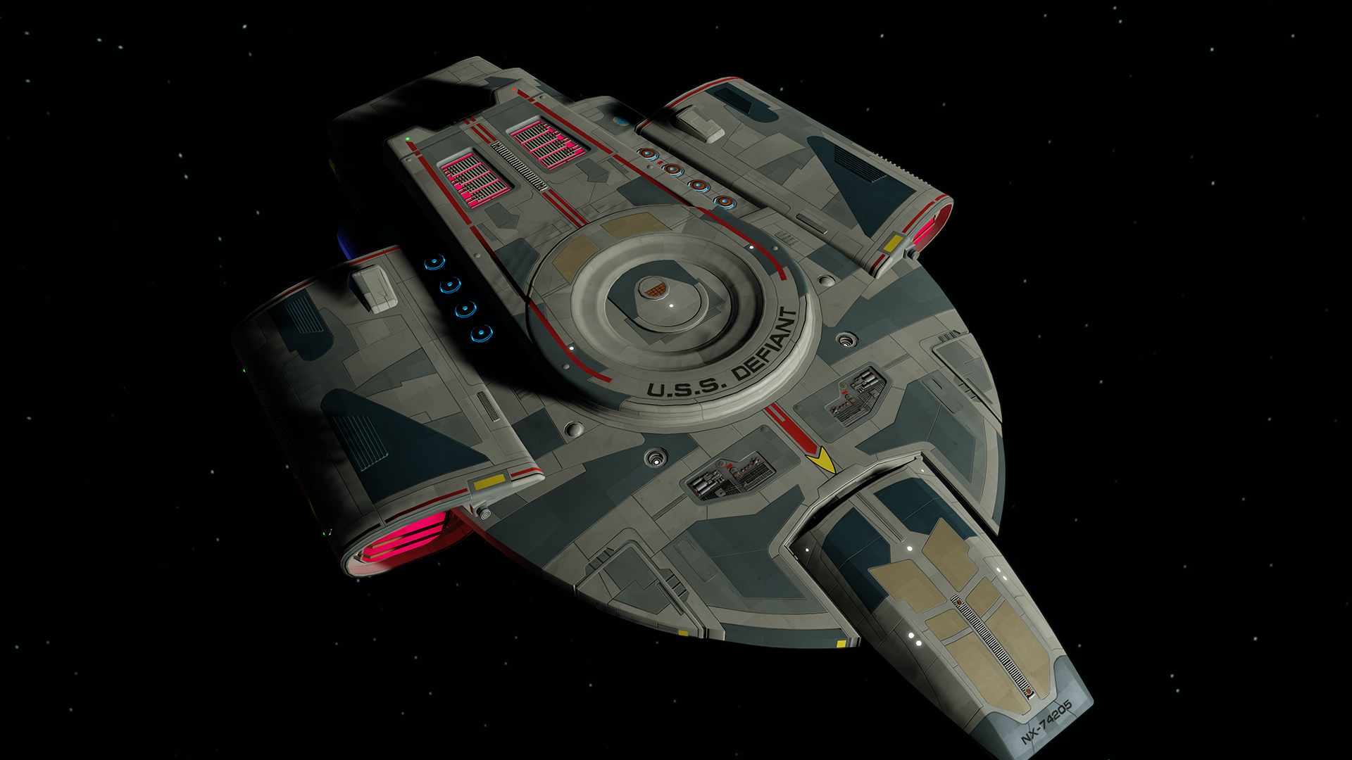 U.S.S. Defiant Starship from Star Trek HD Wallpaper