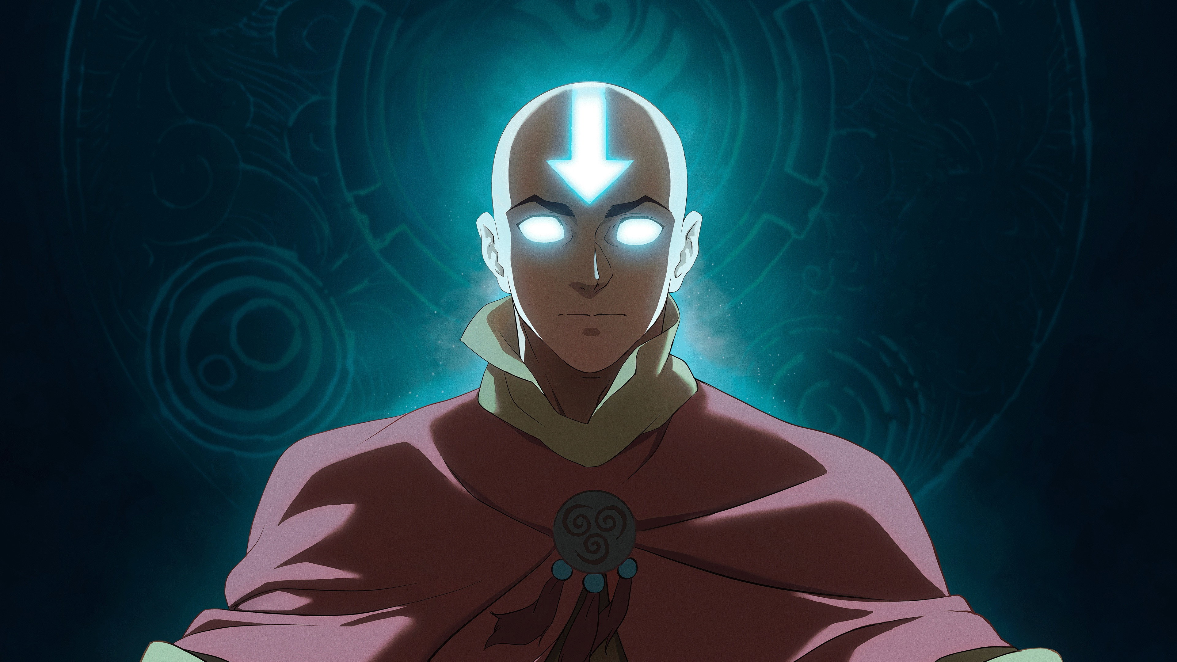 Adult Aang in Avatar State from Avatar The Last Airbender HD Wallpaper