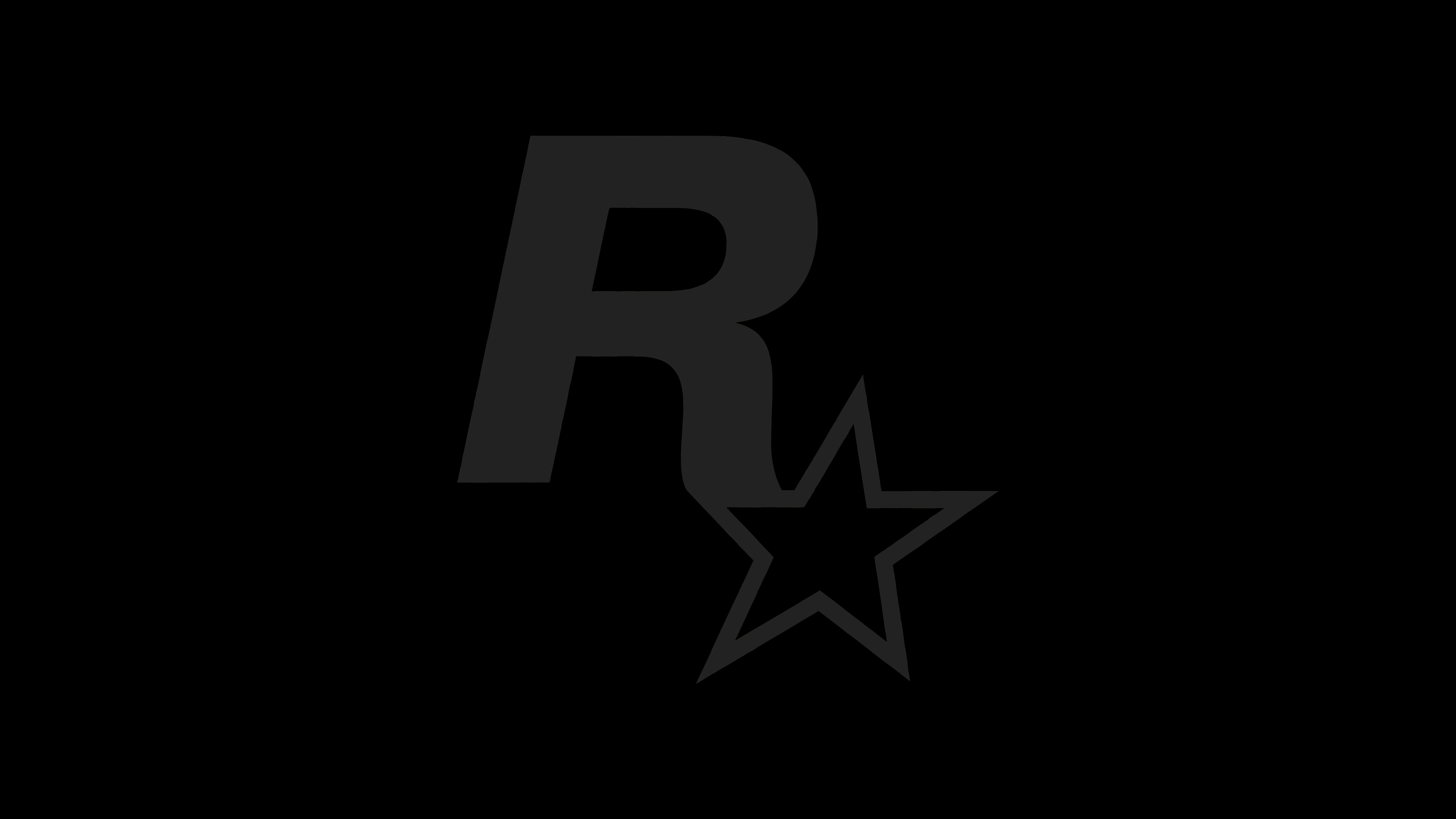 Dark Rockstar Games Logo on Black Background HD Wallpaper
