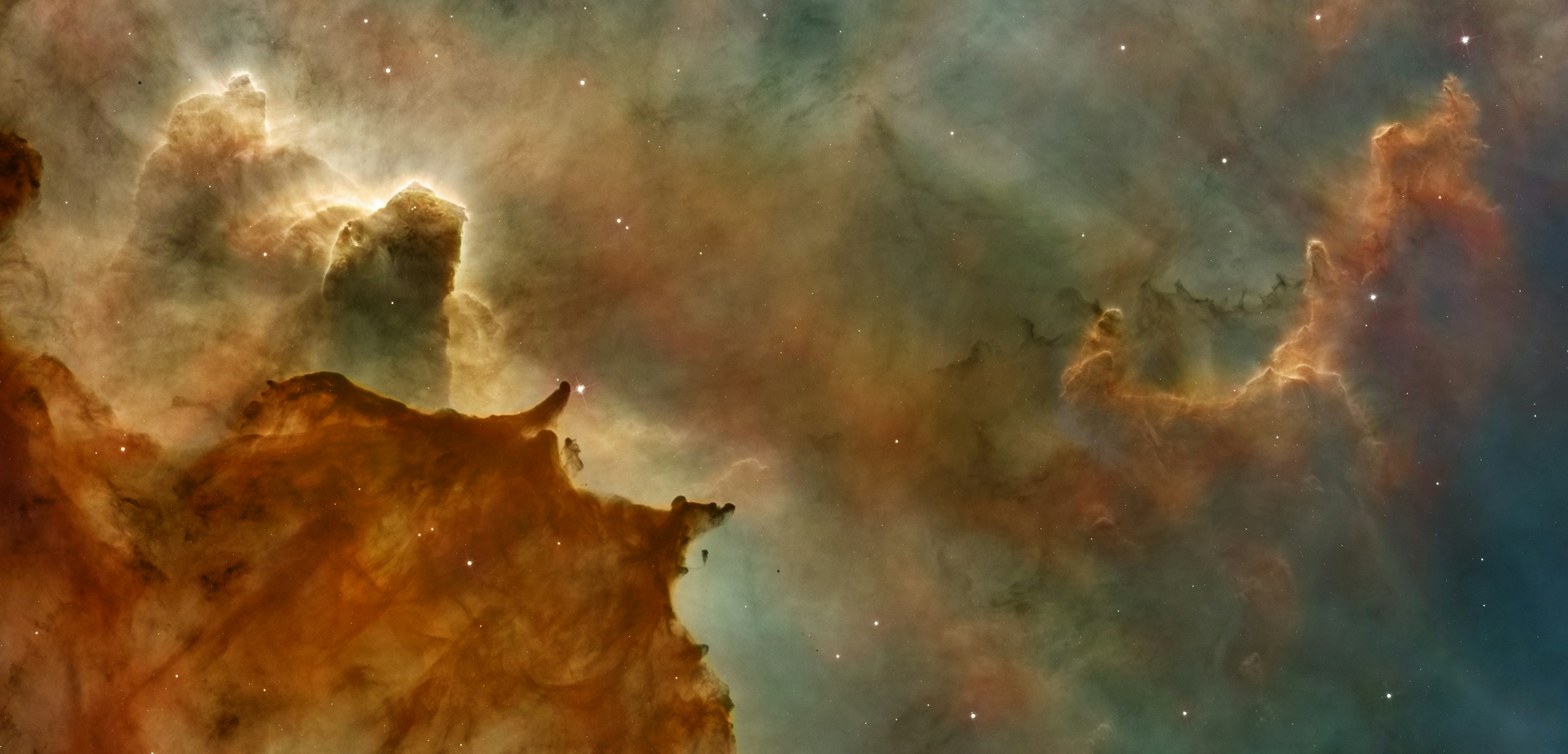 Pillars of Gas and Dust in a Nebula HD Wallpaper
