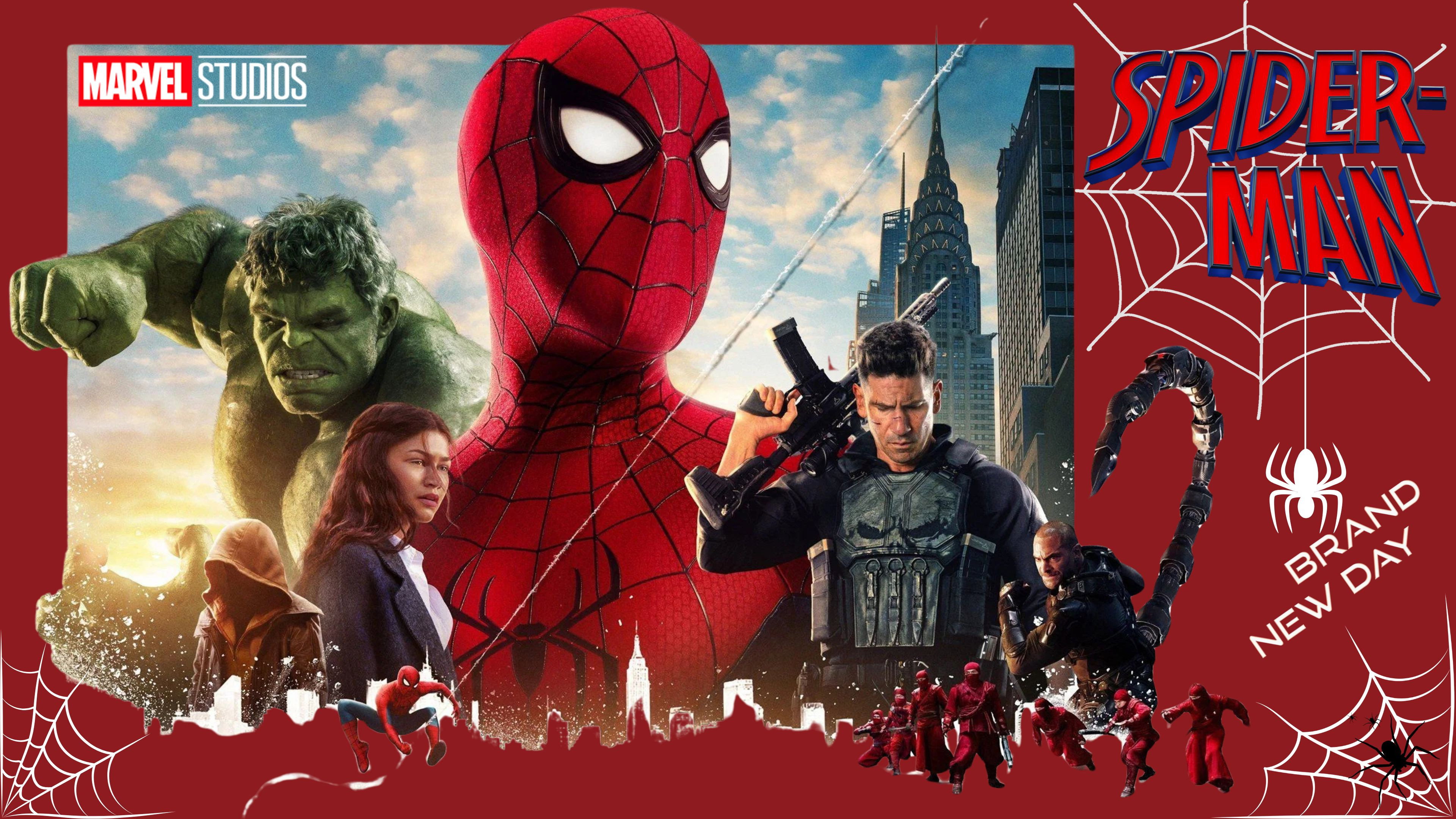 Spider-Man: Brand New Day Poster with Hulk and Punisher HD Wallpaper