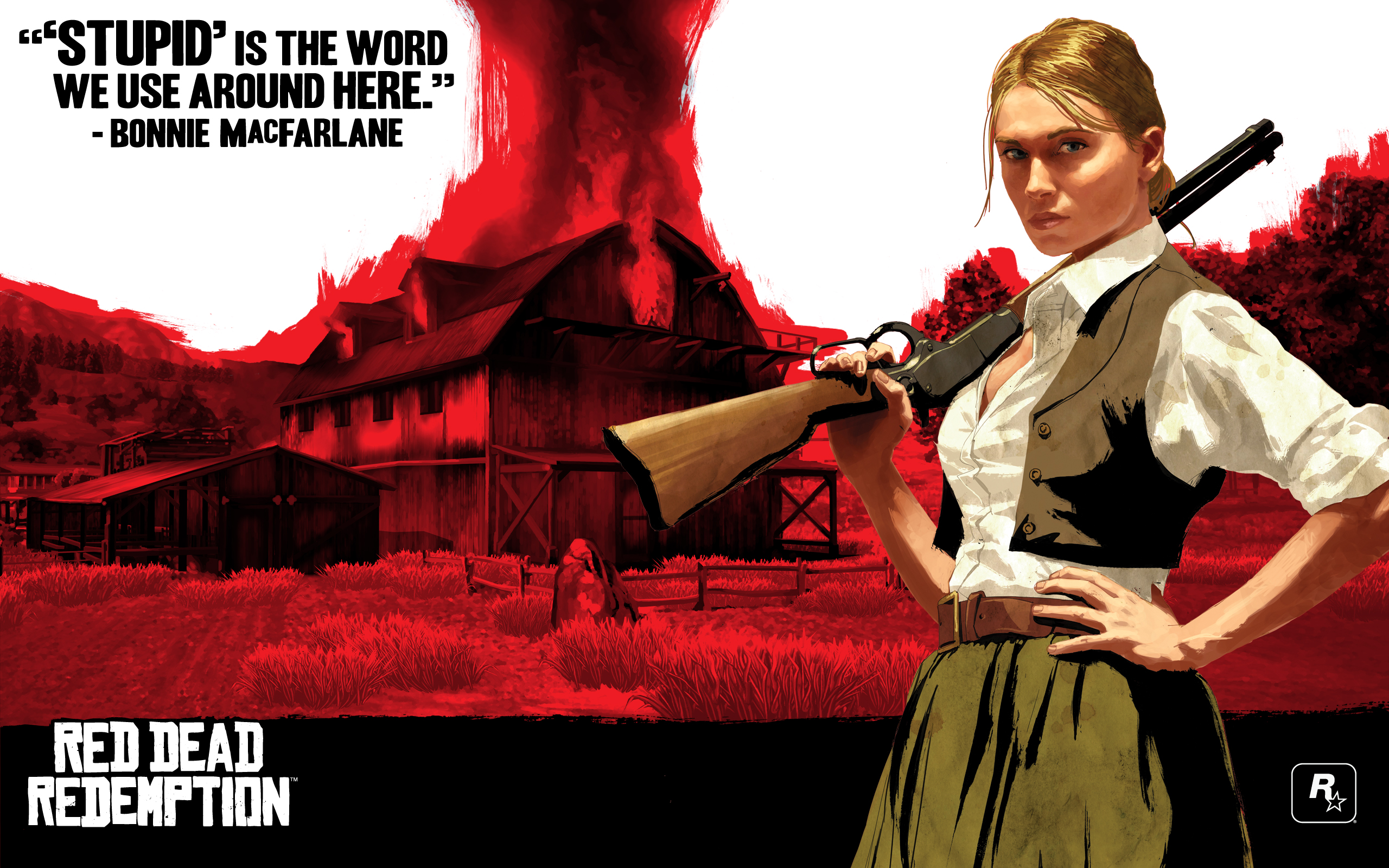 Bonnie MacFarlane in Red Dead Redemption Artwork HD Wallpaper
