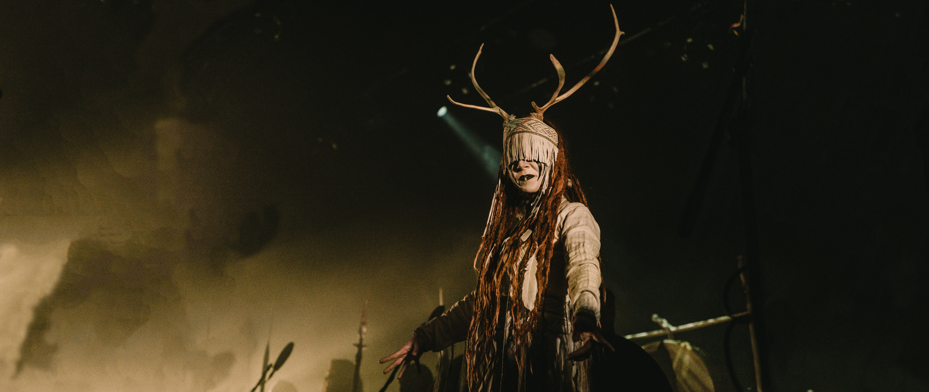 Maria Franz of Heilung Performing Live on Stage HD Wallpaper