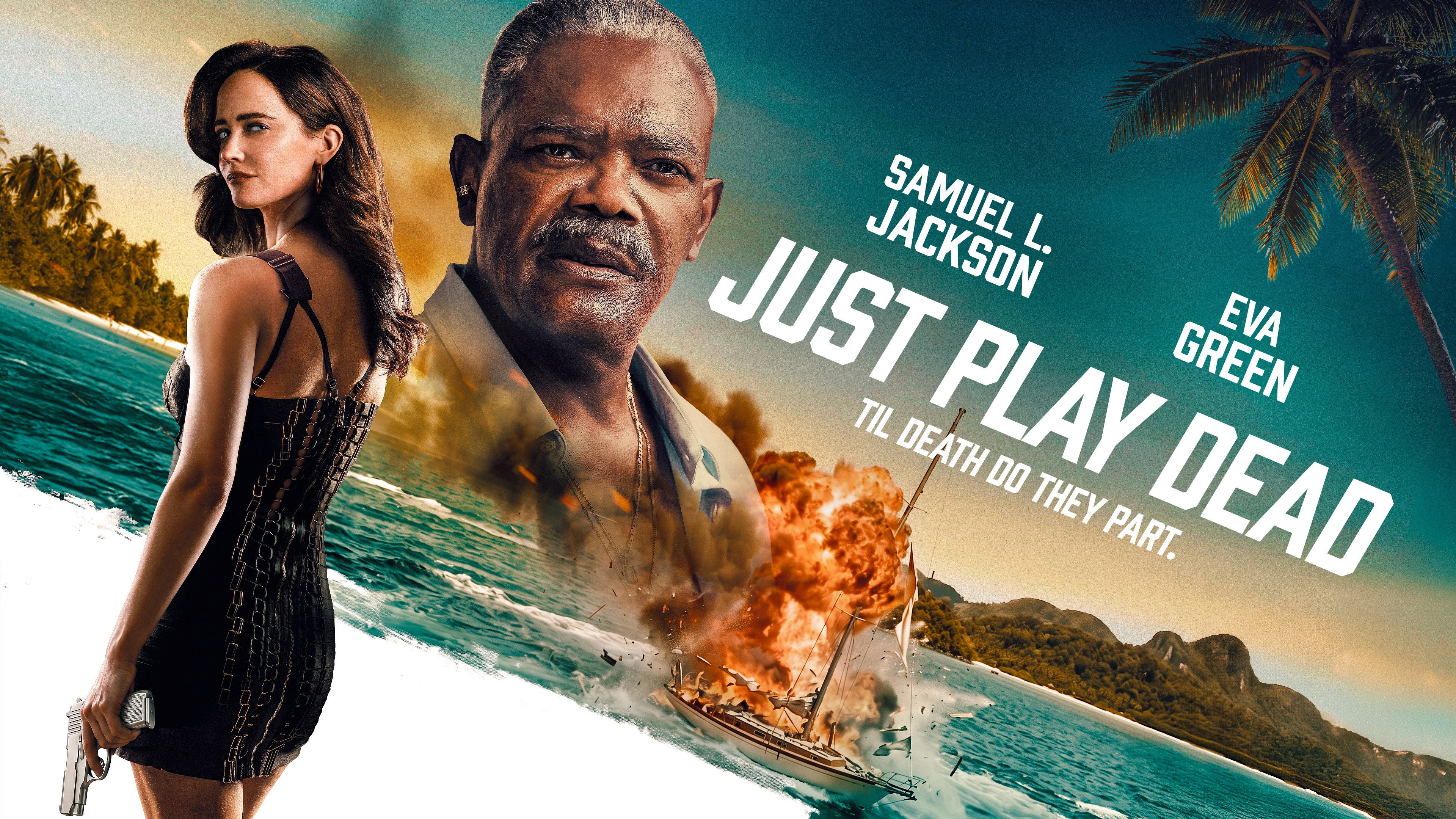 Just Play Dead poster featuring Samuel L. Jackson and Eva Green HD Wallpaper