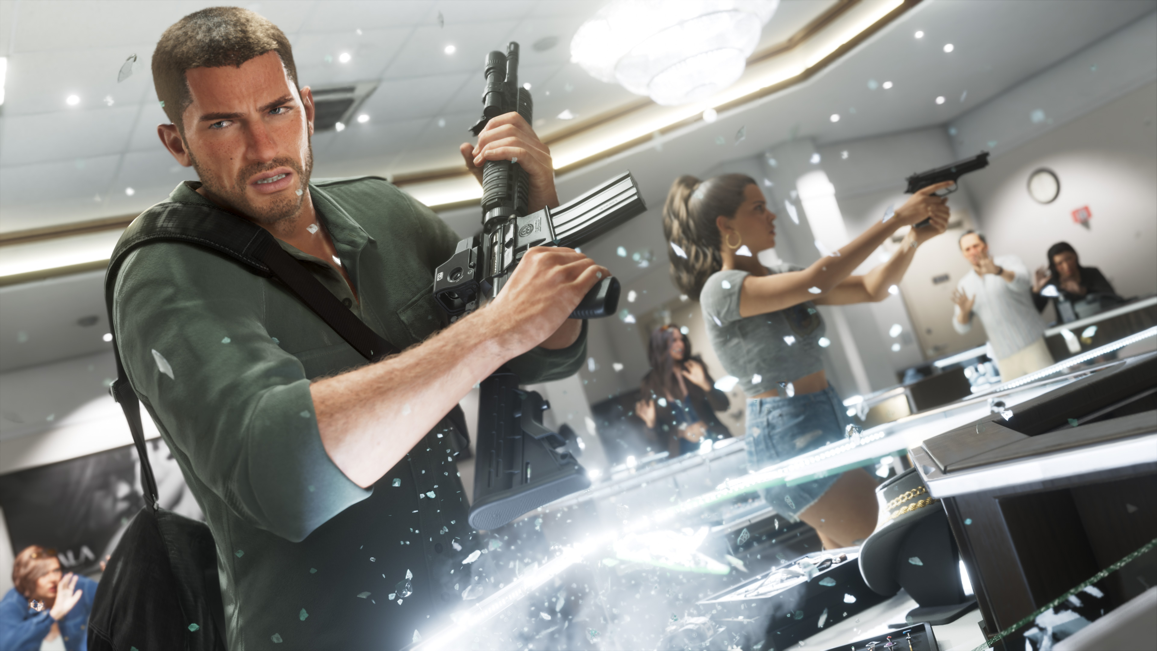 Jason and Lucia in Grand Theft Auto VI HD Wallpaper