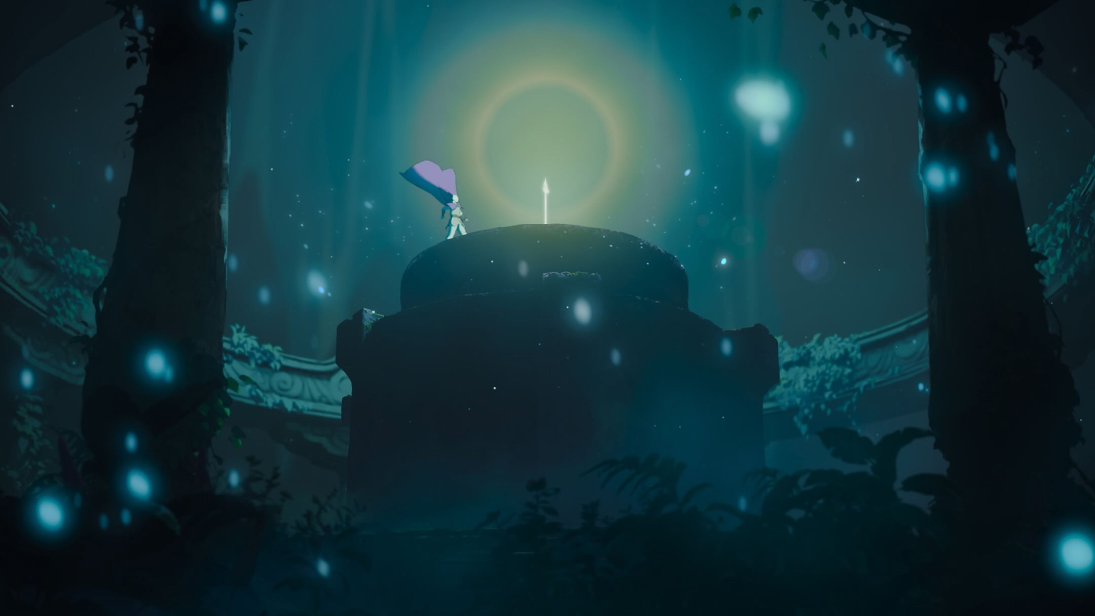 Aang on a stone altar in Avatar Aang HD Wallpaper