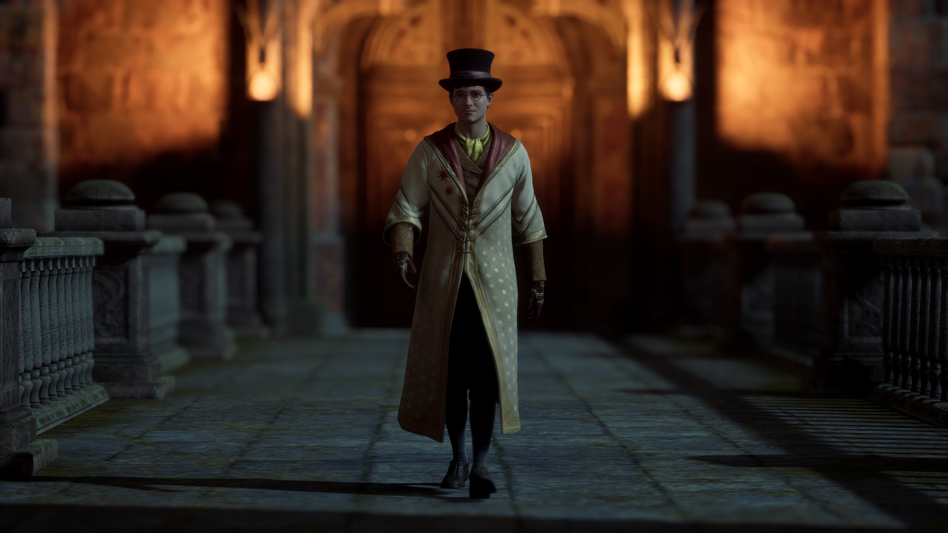 Hogwarts Legacy Character in Top Hat and Coat HD Wallpaper