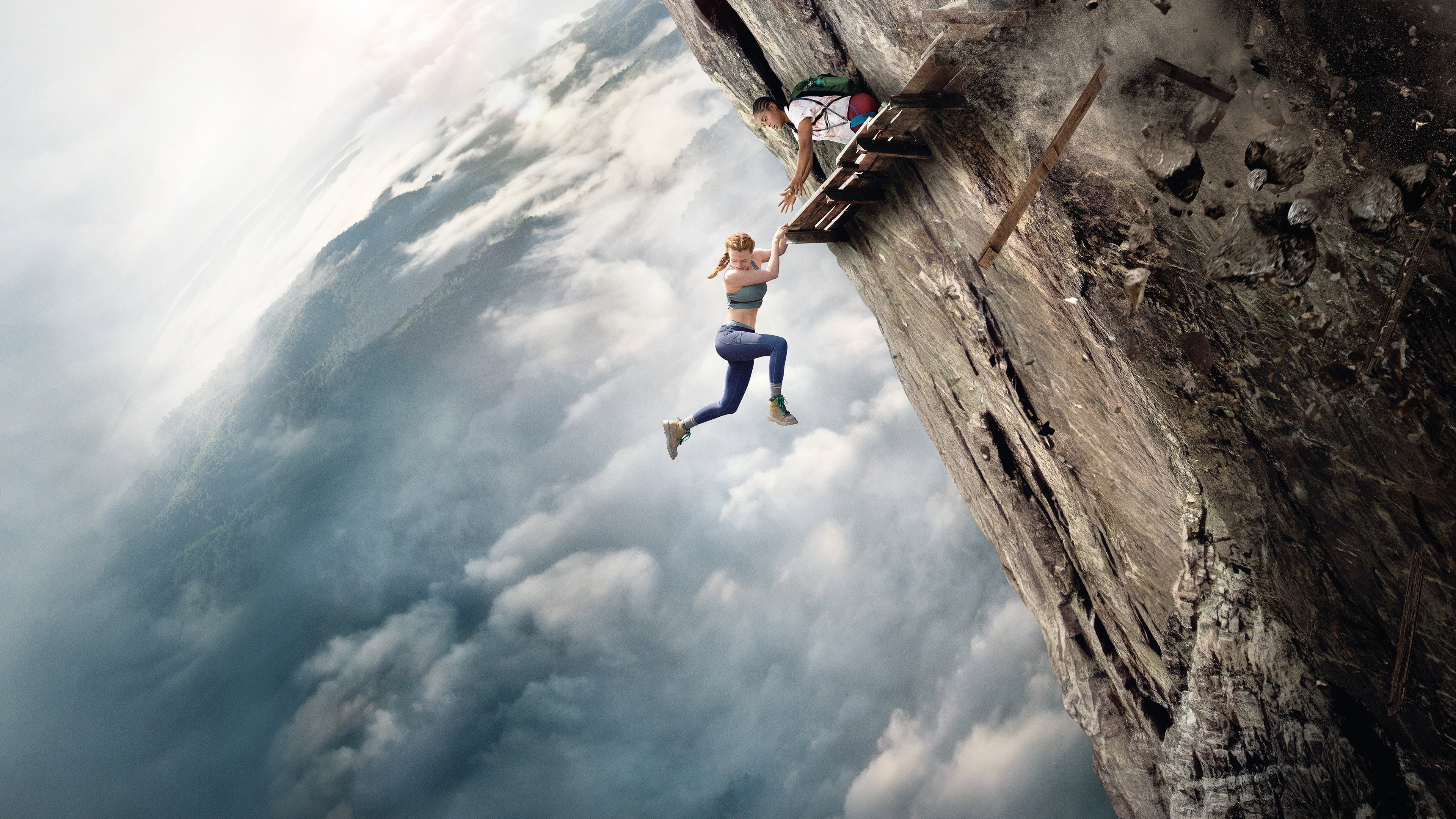 Two women on a cliffside in Fall 2: Deadpoint HD Wallpaper
