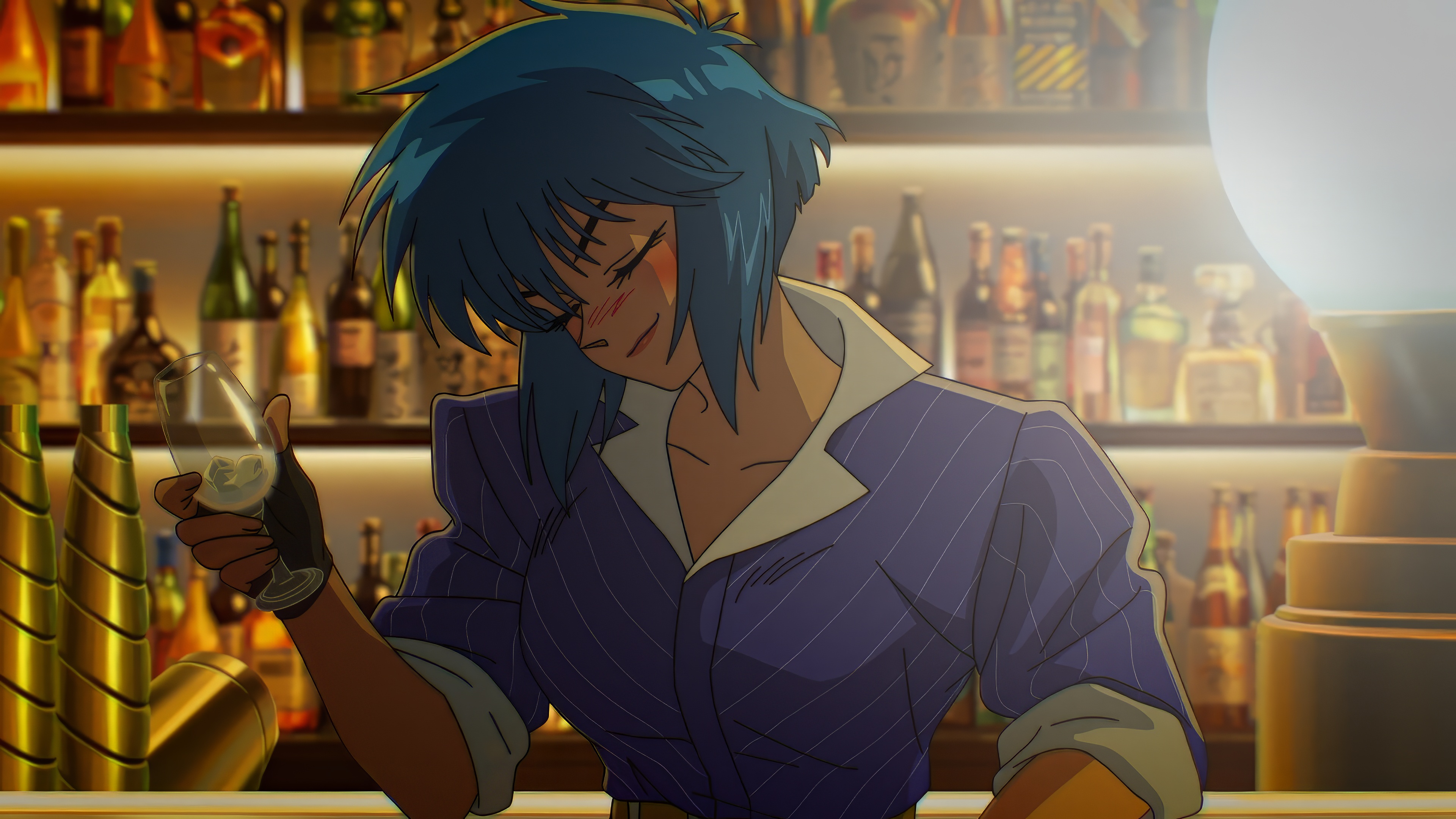 Leona Heidern in a Bar from The King of Fighters HD Wallpaper