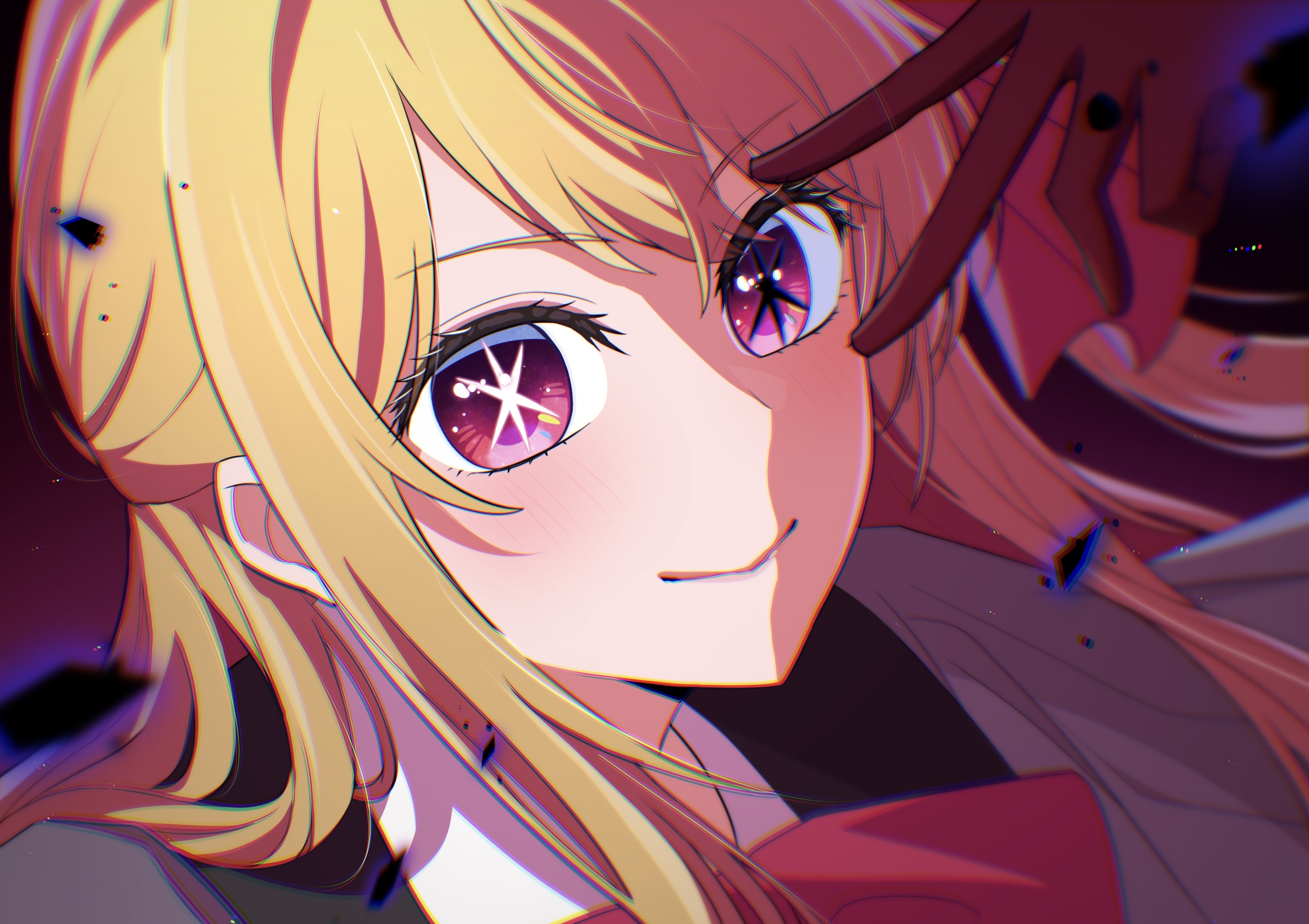 Ruby Hoshino with Star Eyes from Oshi no Ko HD Wallpaper