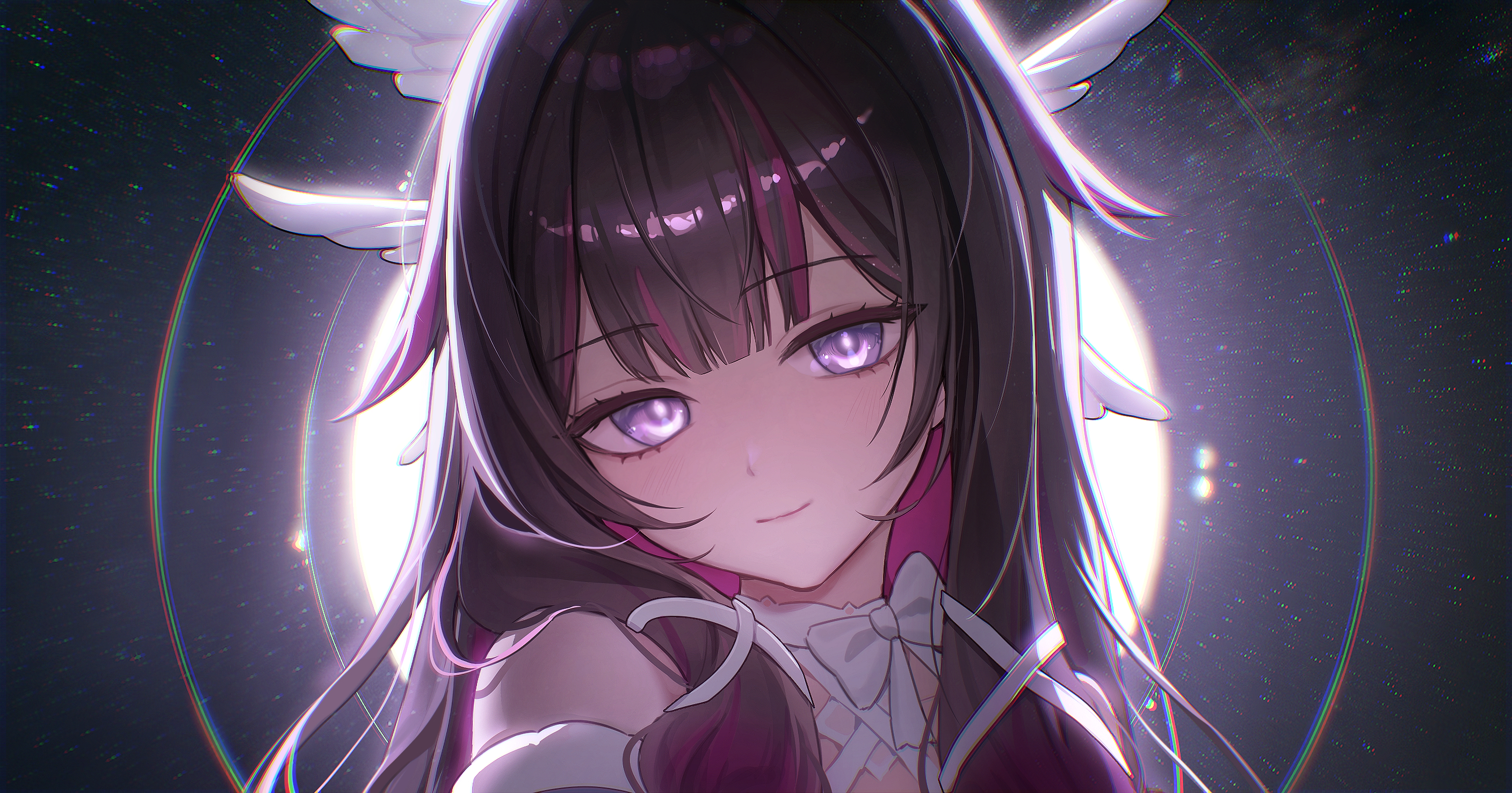 Columbina from Genshin Impact with Purple Eyes HD Wallpaper
