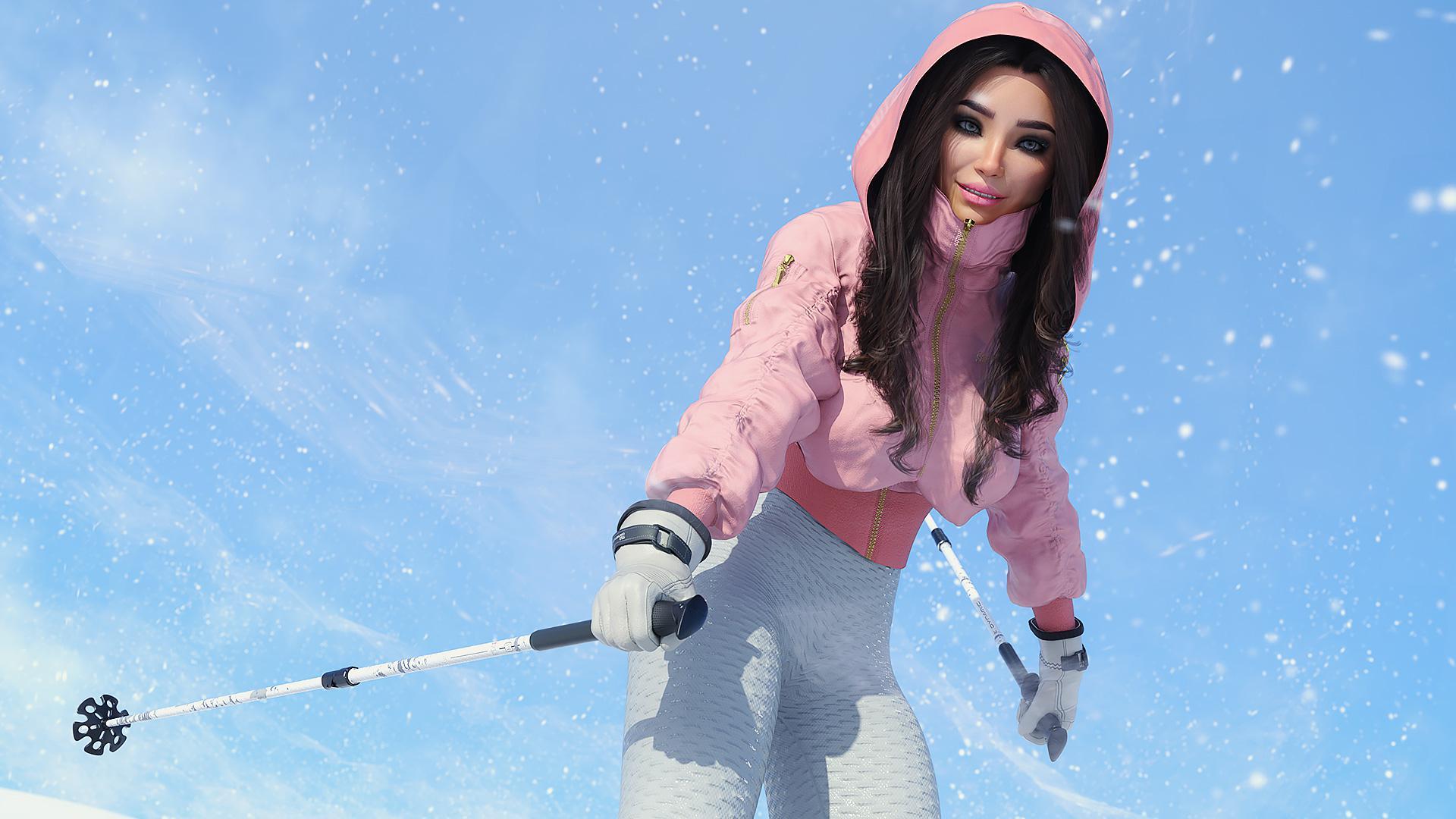 Maya Skiing in Being a DIK Season 3 HD Wallpaper