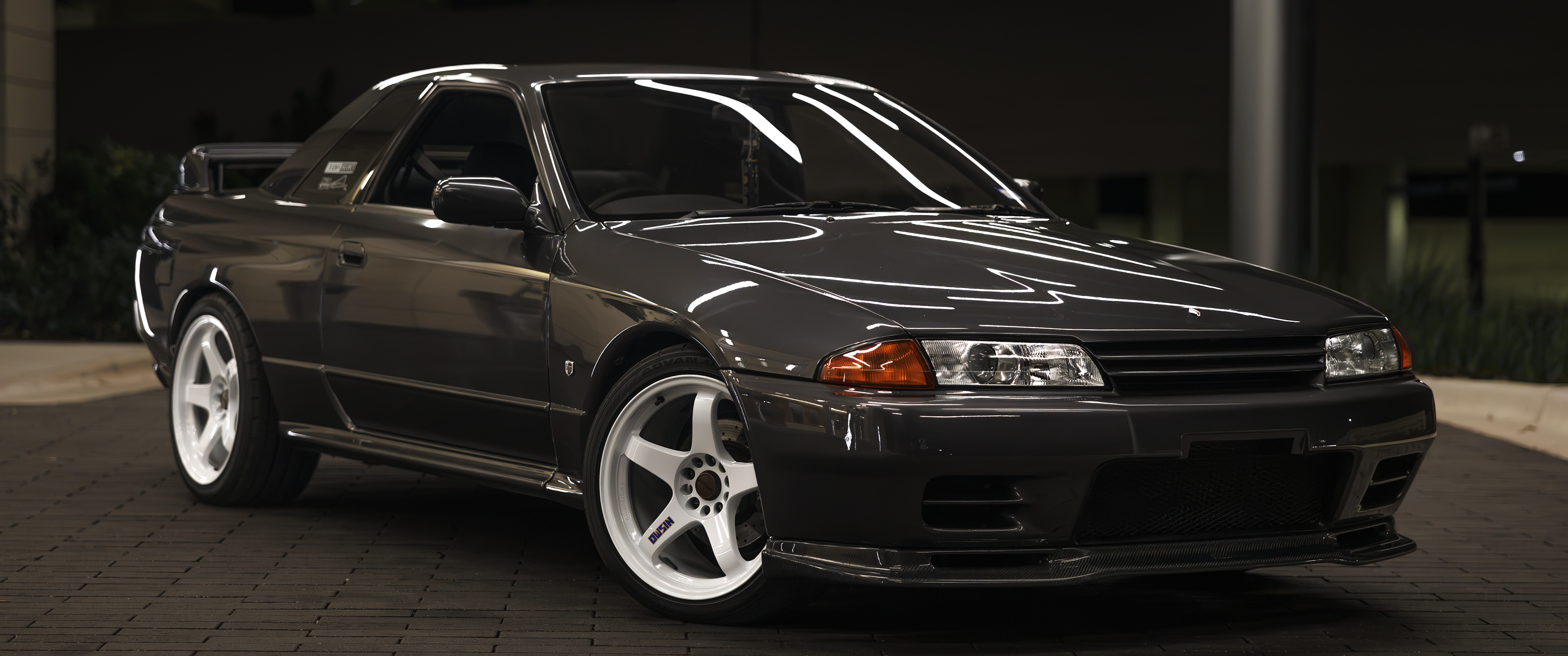 Dark Grey Nissan Skyline R32 GT-R HD Wallpaper