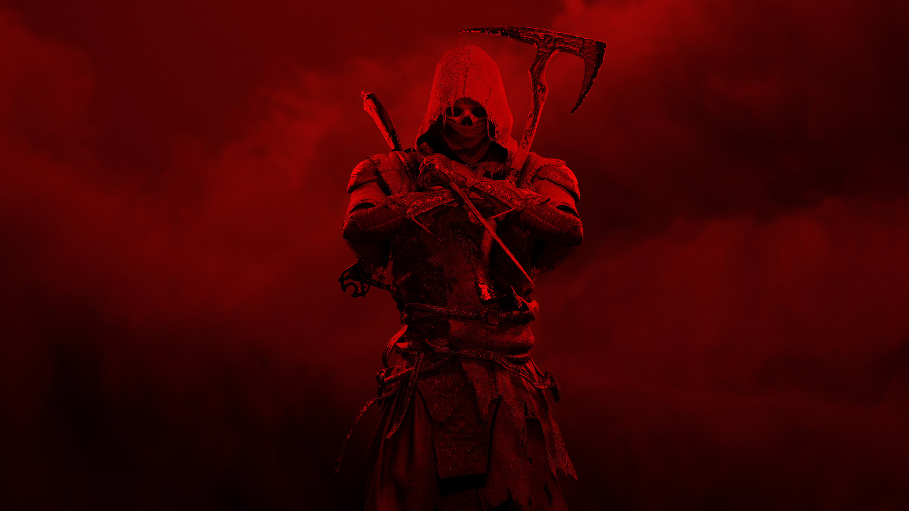 Grim Reaper with Scythe and Swords HD Wallpaper